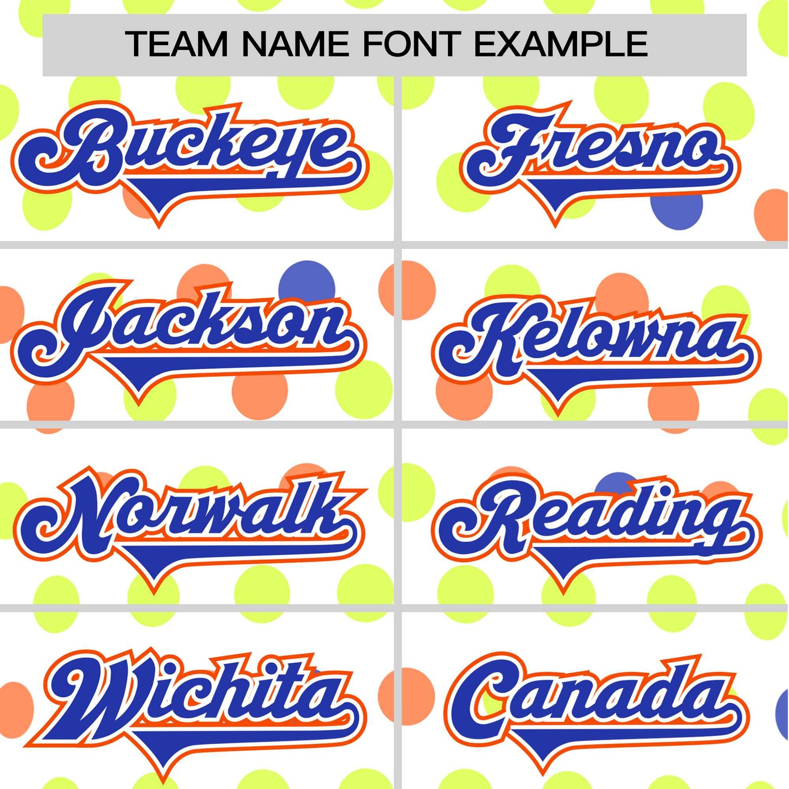 Custom White Royal Blue Orange Authentic Polka Dot Fashion Baseball Jersey