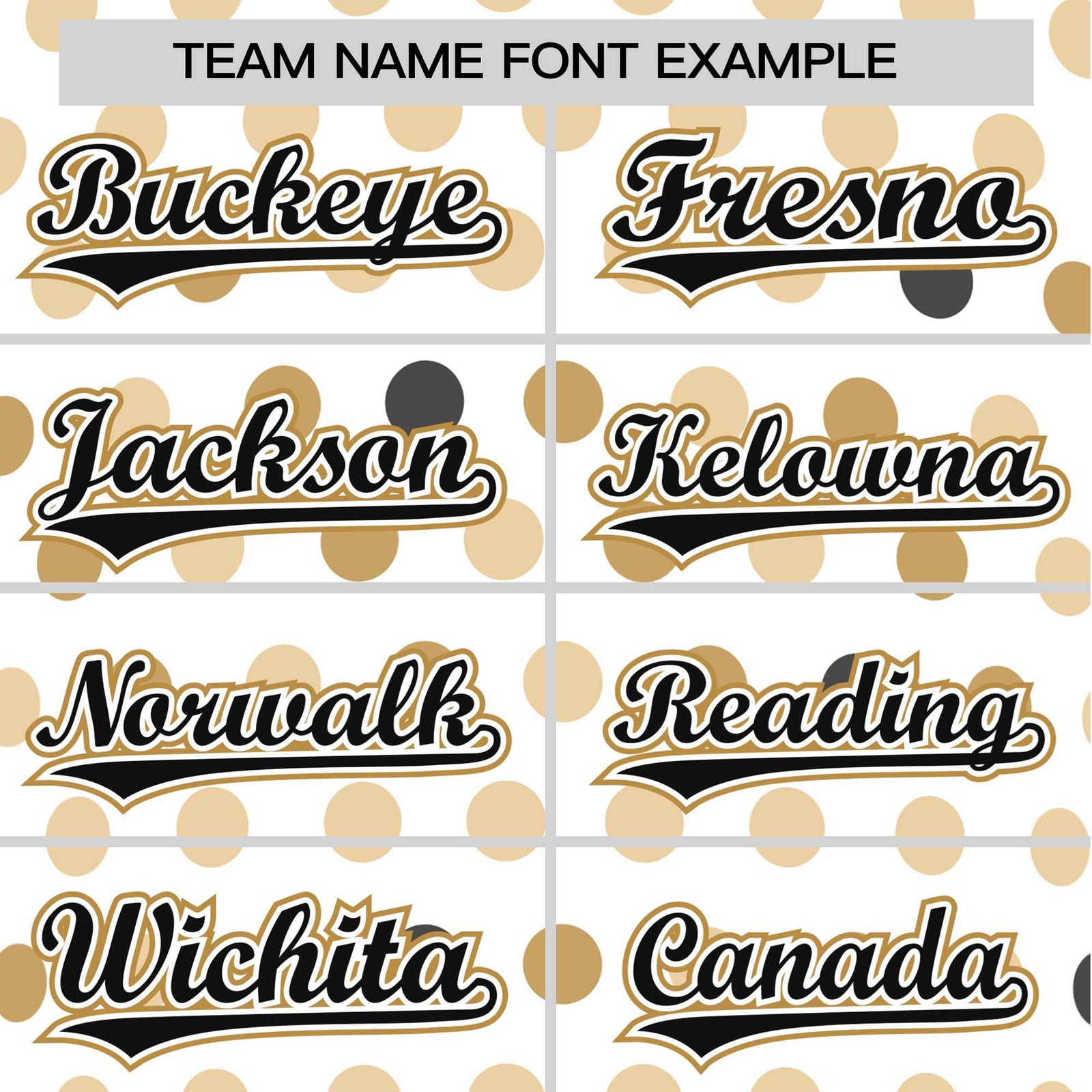 Custom White Black Old Gold Authentic Polka Dot Fashion Baseball Jersey