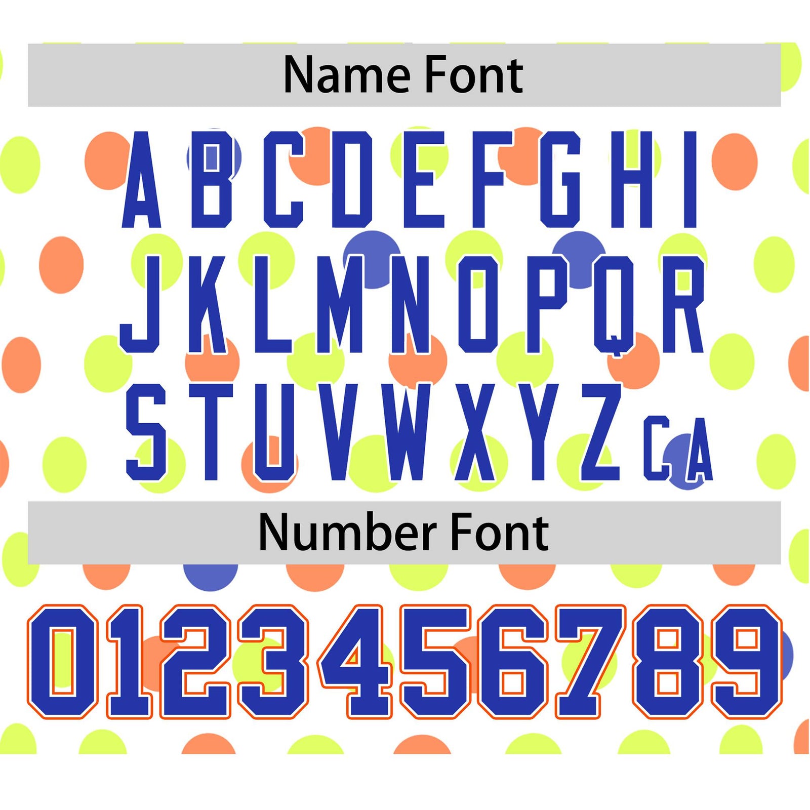 Custom White Royal Blue Orange Authentic Polka Dot Fashion Baseball Jersey