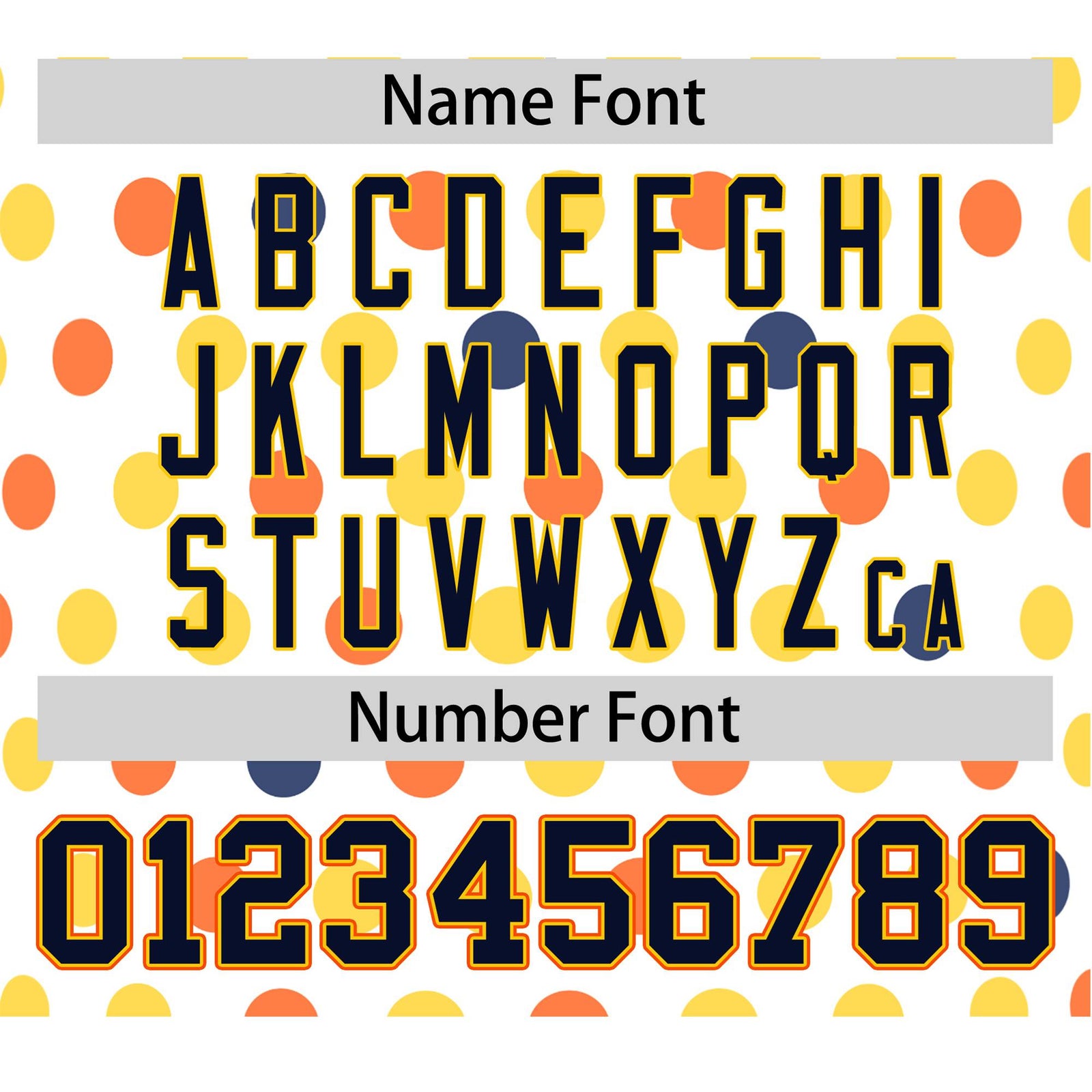 Custom White Navy Orange Gold Authentic Polka Dot Fashion Baseball Jersey