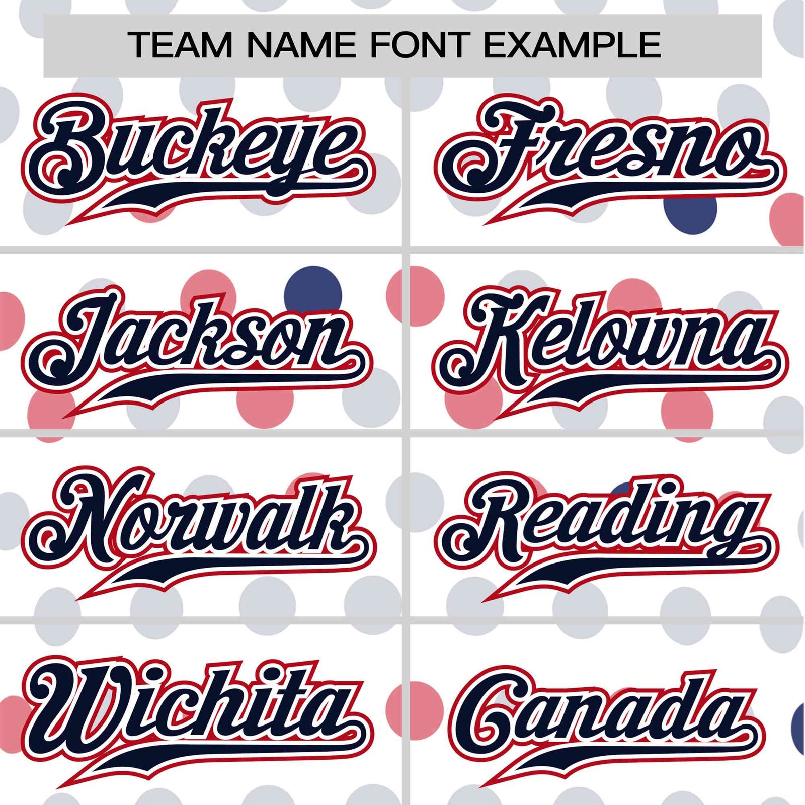 Custom White Navy Red Authentic Polka Dot Fashion Baseball Jersey