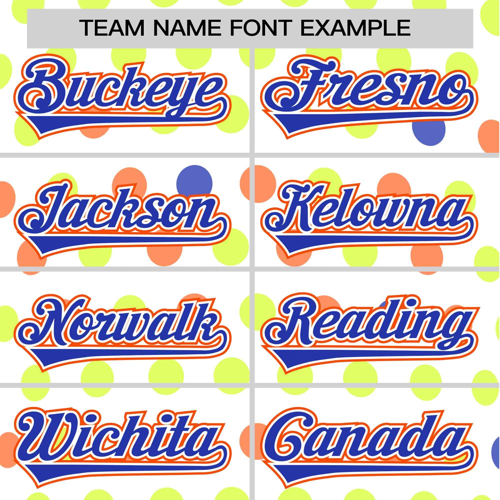 Custom White Royal Blue Orange Authentic Polka Dot Fashion Baseball Jersey