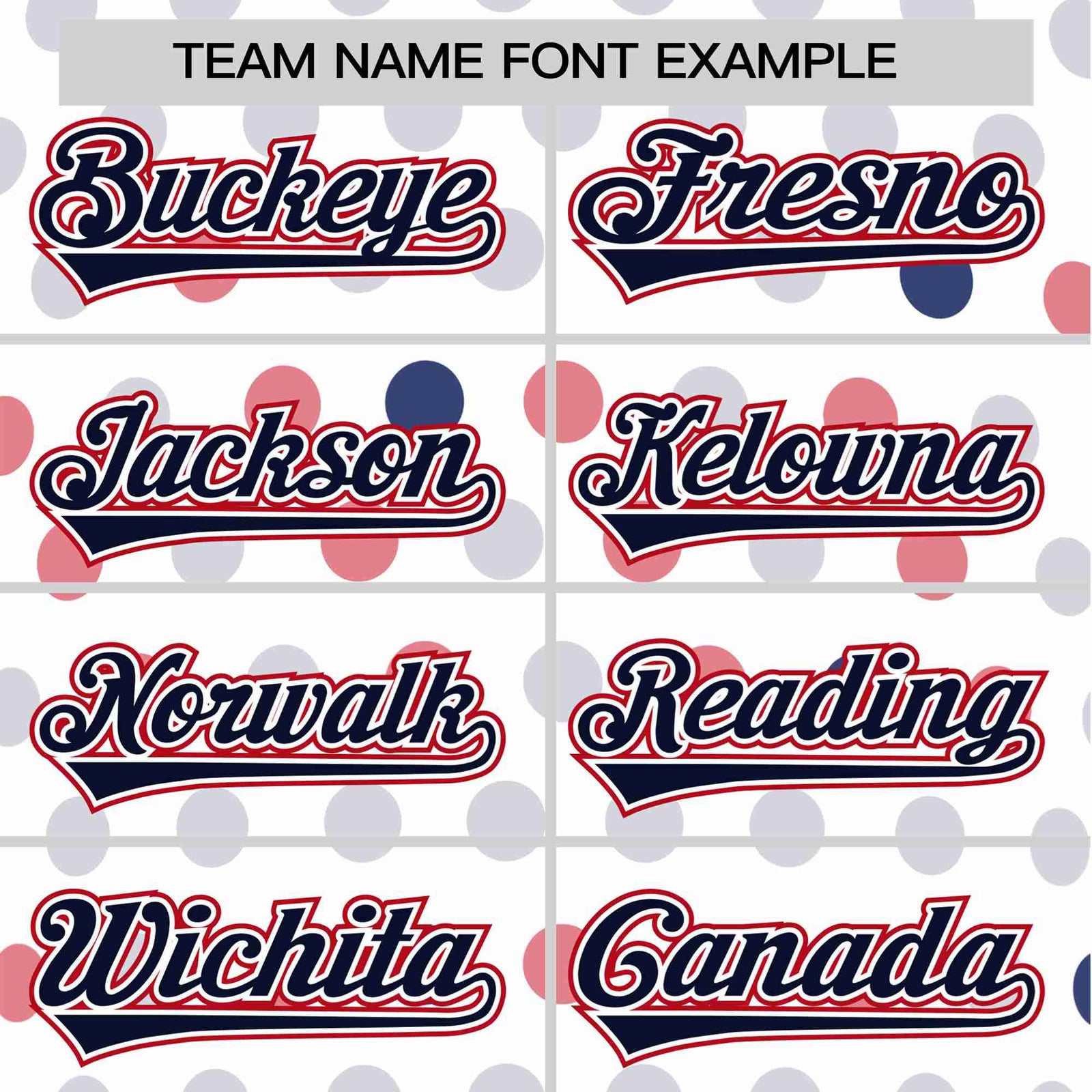 Custom White Navy Red Authentic Polka Dot Fashion Baseball Jersey