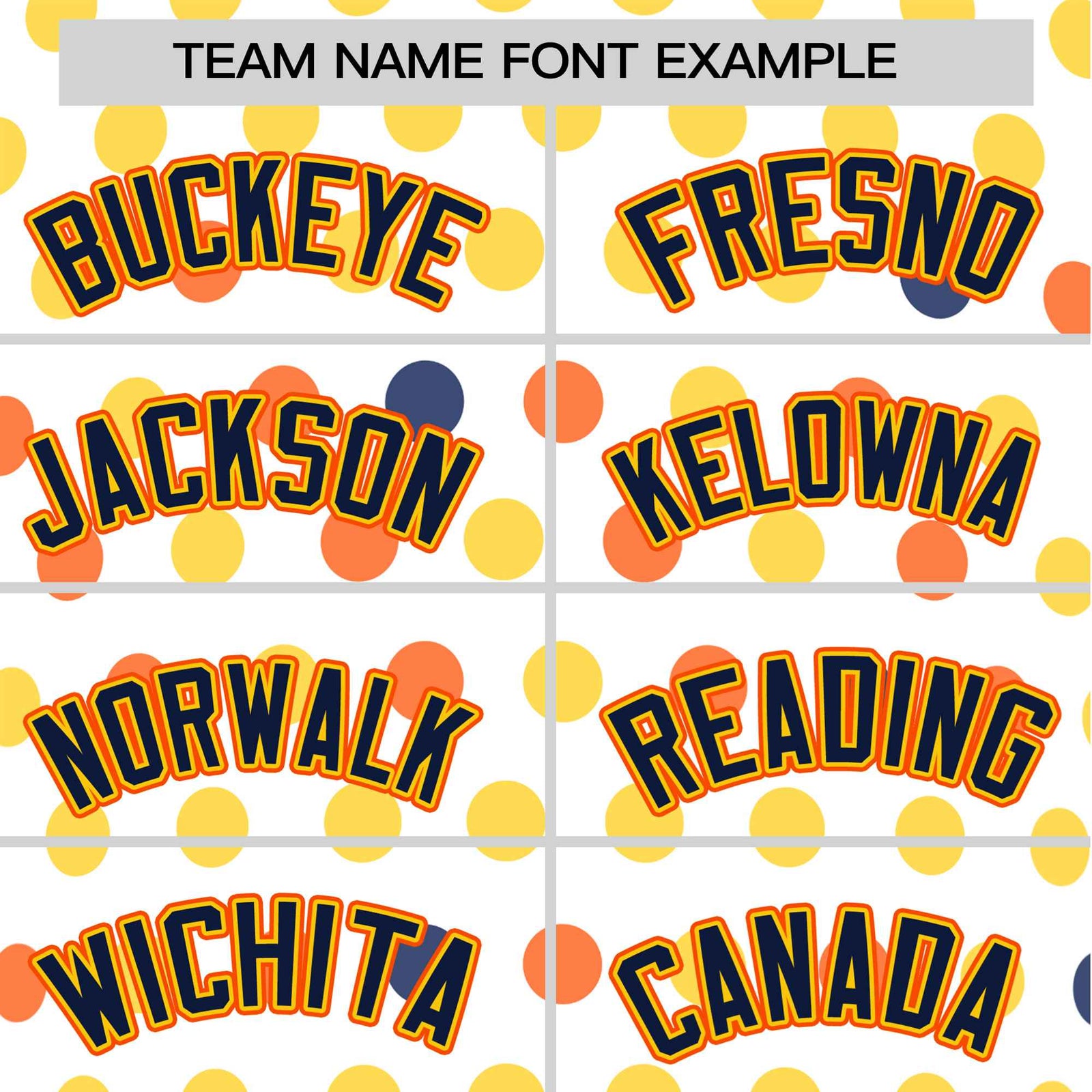 Custom White Navy Orange Gold Authentic Polka Dot Fashion Baseball Jersey