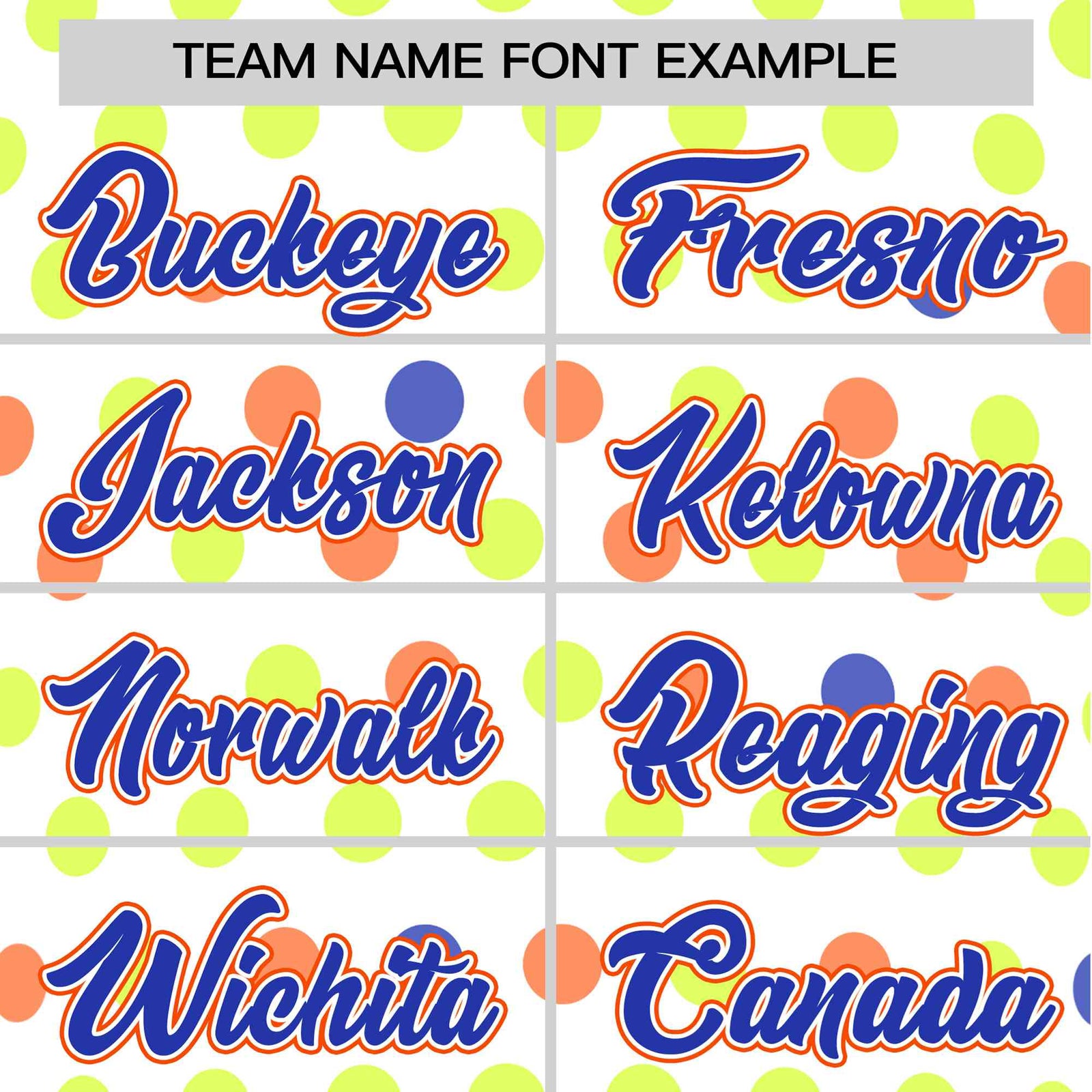 Custom White Royal Blue Orange Authentic Polka Dot Fashion Baseball Jersey