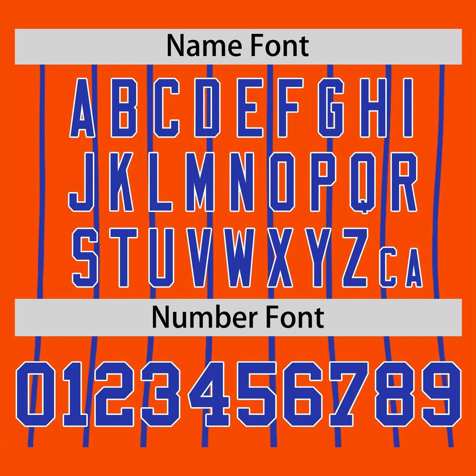 Custom Orange-Royal Blue Pinstripe Authentic Raglan Sleeves Baseball Jersey