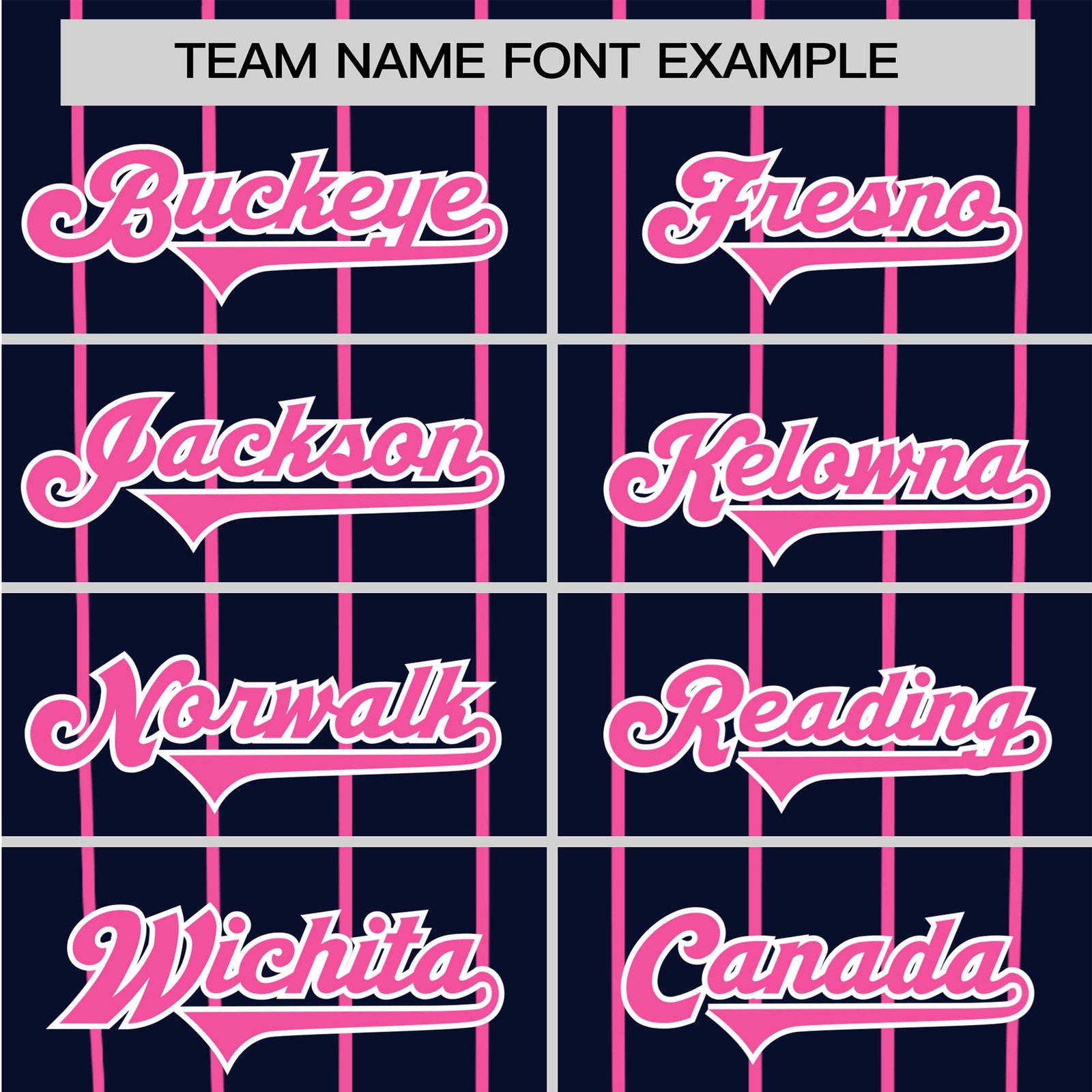 Custom Navy Pink Pinstripe Pink-Navy Authentic Raglan Sleeves Baseball Jersey