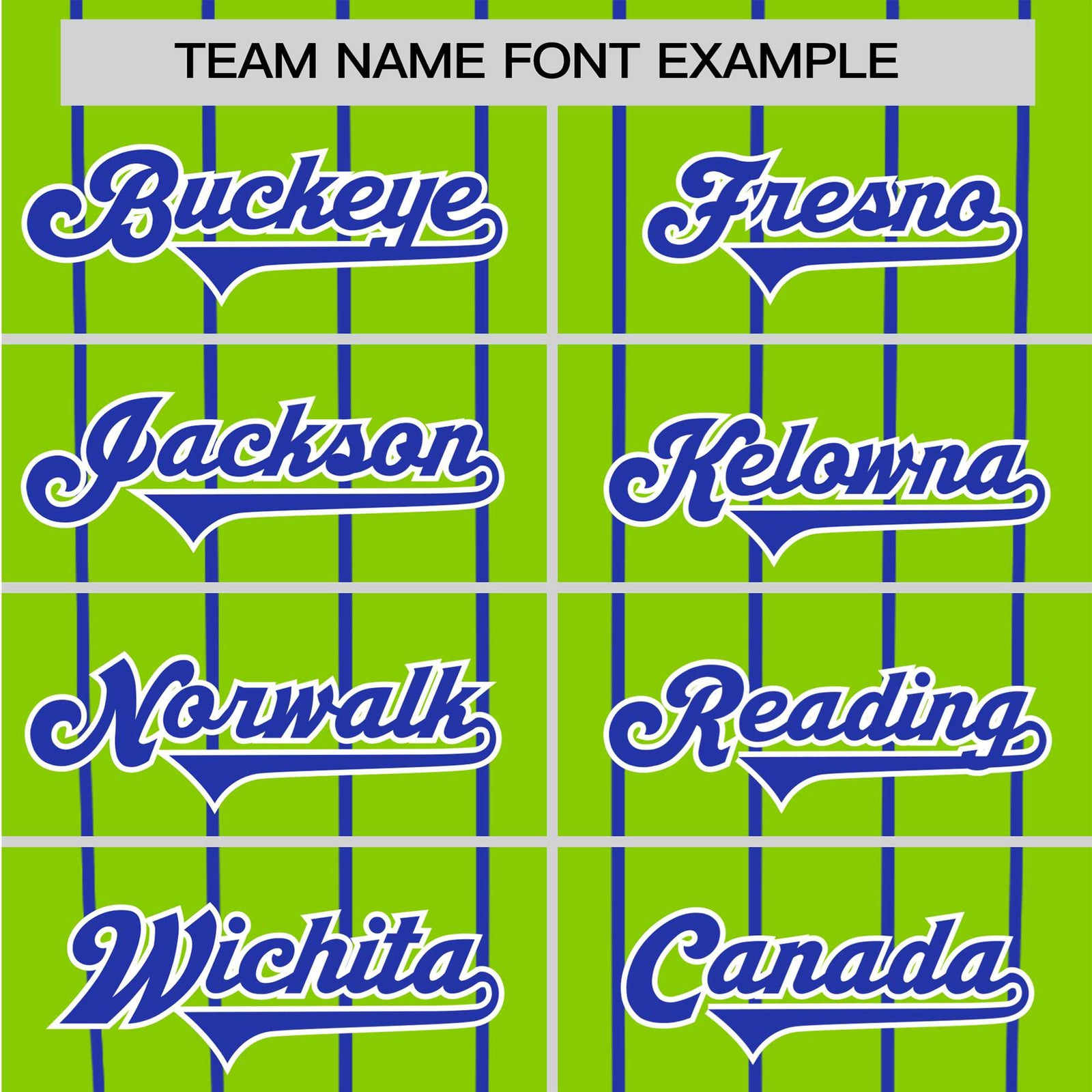 Custom Neon Green-Royal Blue Pinstripe Authentic Raglan Sleeves Baseball Jersey