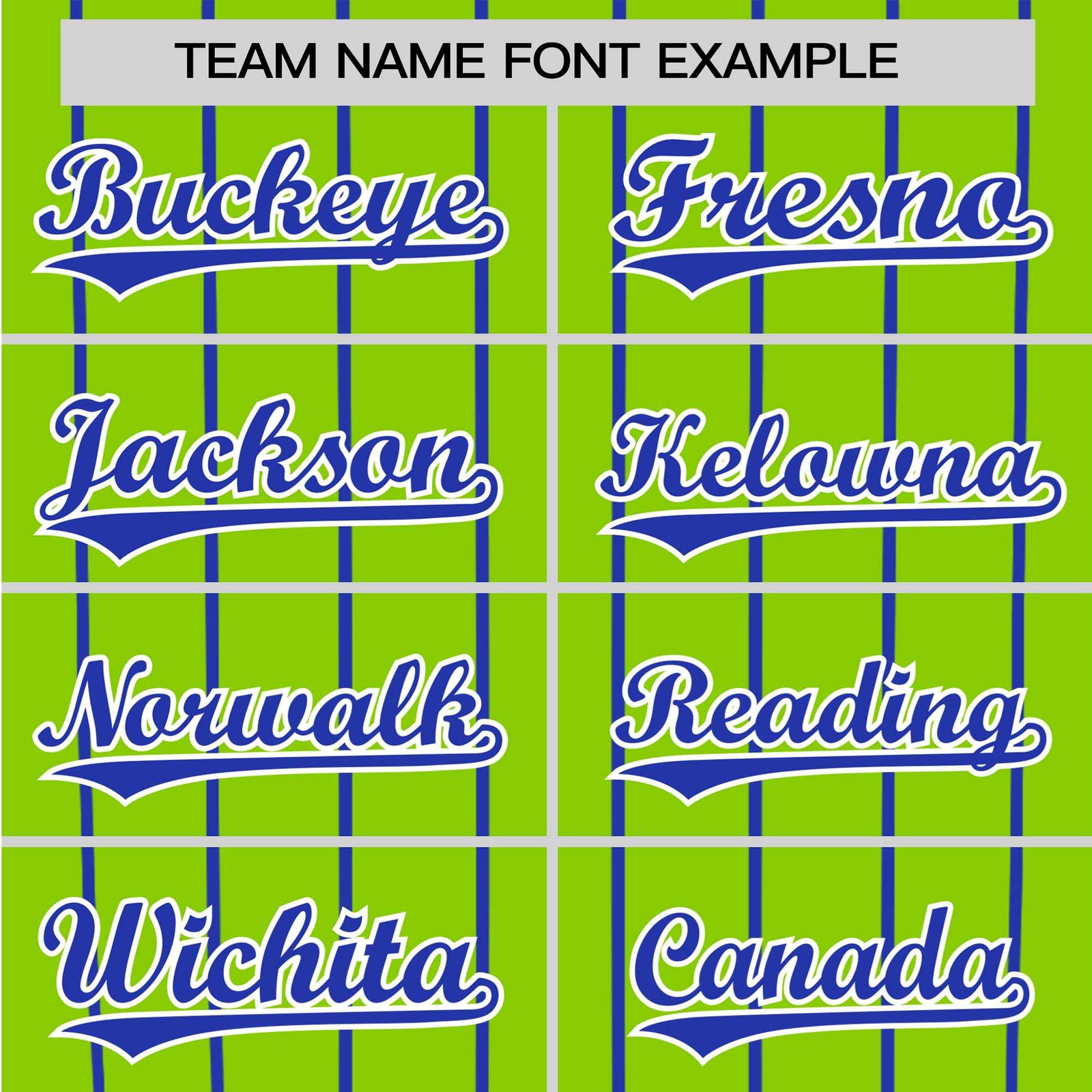 Custom Neon Green-Royal Blue Pinstripe Authentic Raglan Sleeves Baseball Jersey