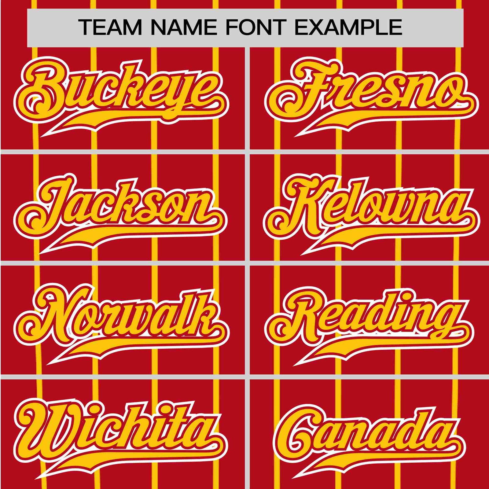 Custom Red Gold Pinstripe Authentic Raglan Sleeves Baseball Jersey