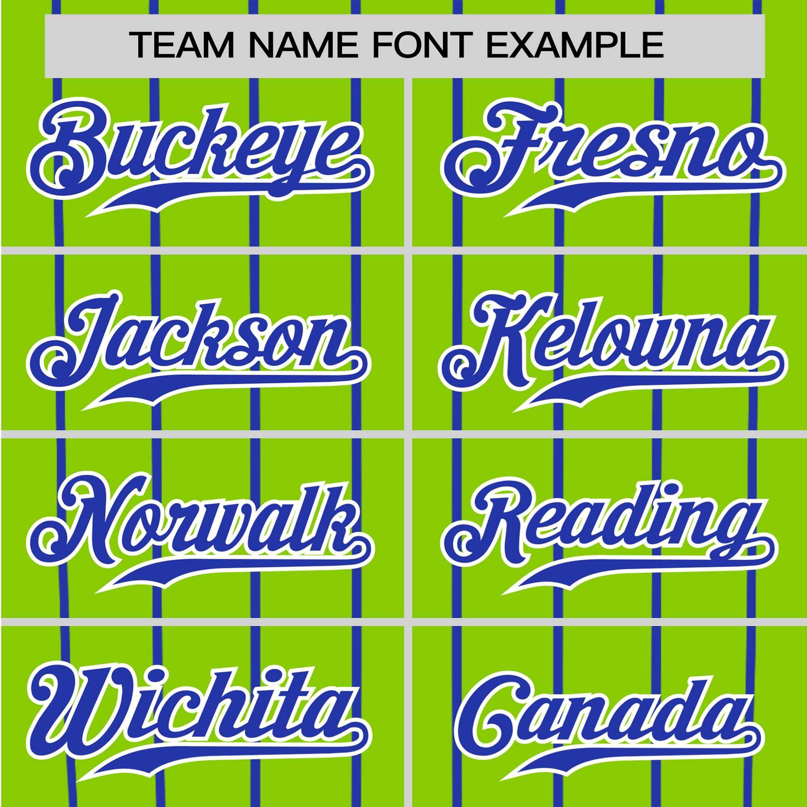 Custom Neon Green-Royal Blue Pinstripe Authentic Raglan Sleeves Baseball Jersey