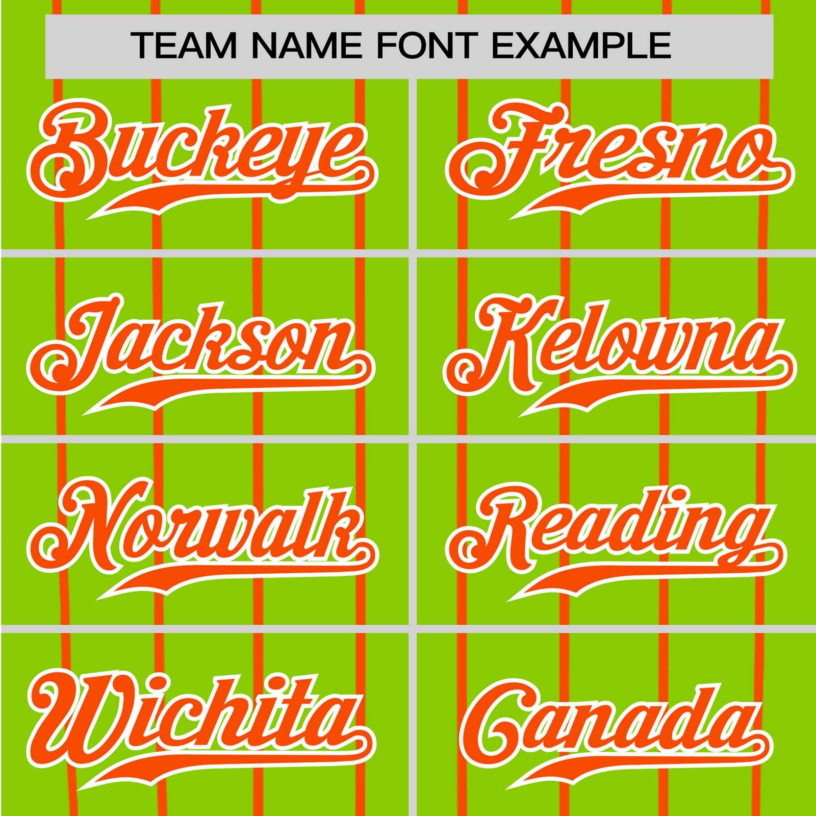 Custom Neon Green Orange Pinstripe Authentic Raglan Sleeves Baseball Jersey