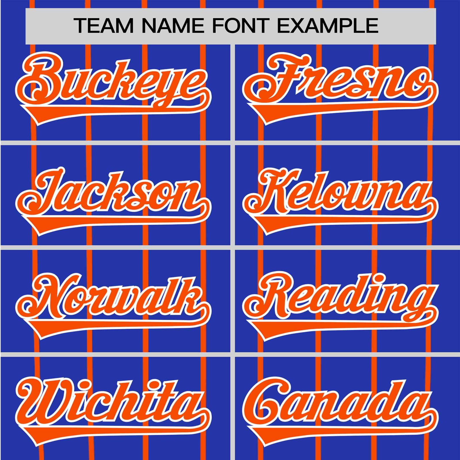 Custom Royal Blue-Orange Pinstripe Authentic Raglan Sleeves Baseball Jersey