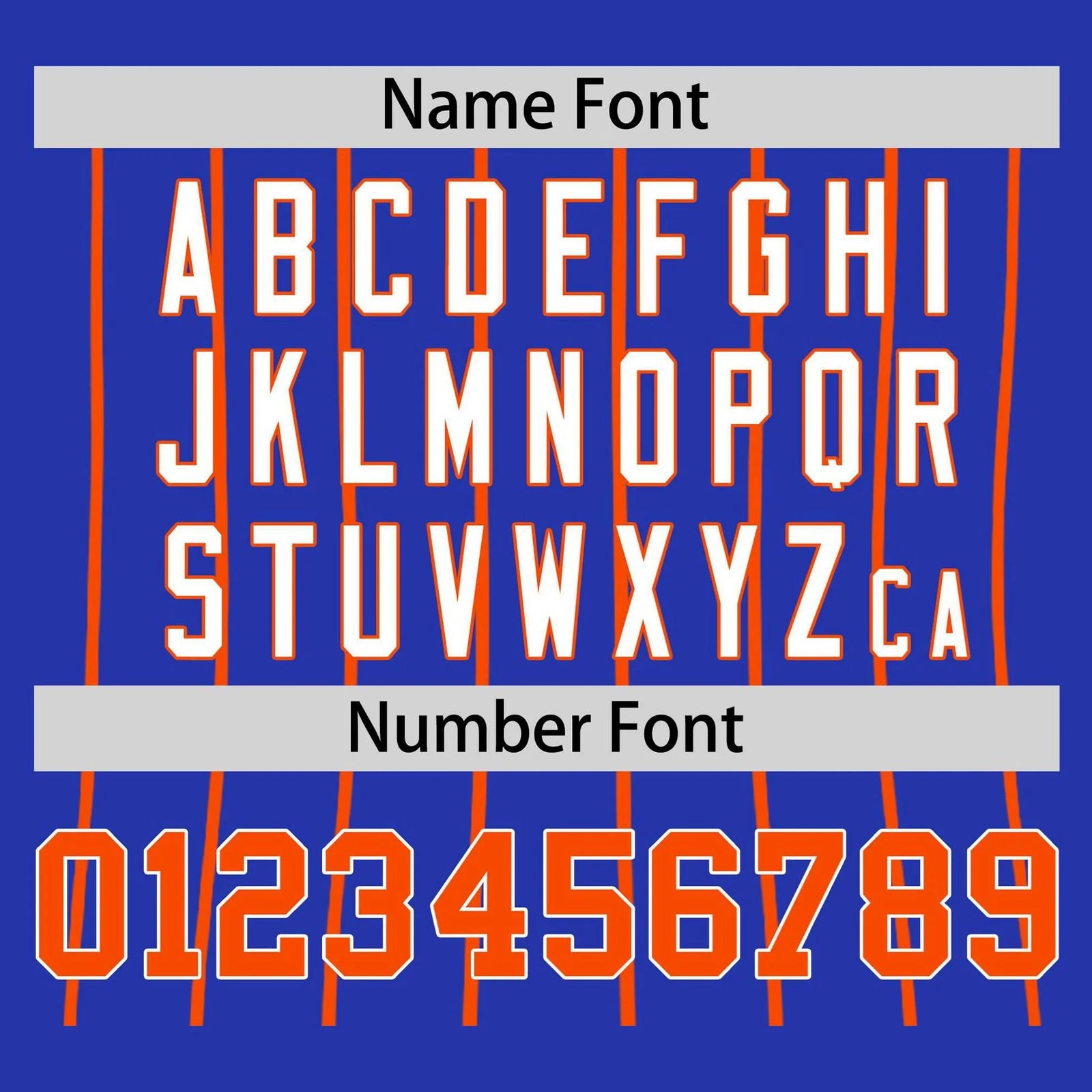 Custom Royal Blue-Orange Pinstripe Authentic Raglan Sleeves Baseball Jersey