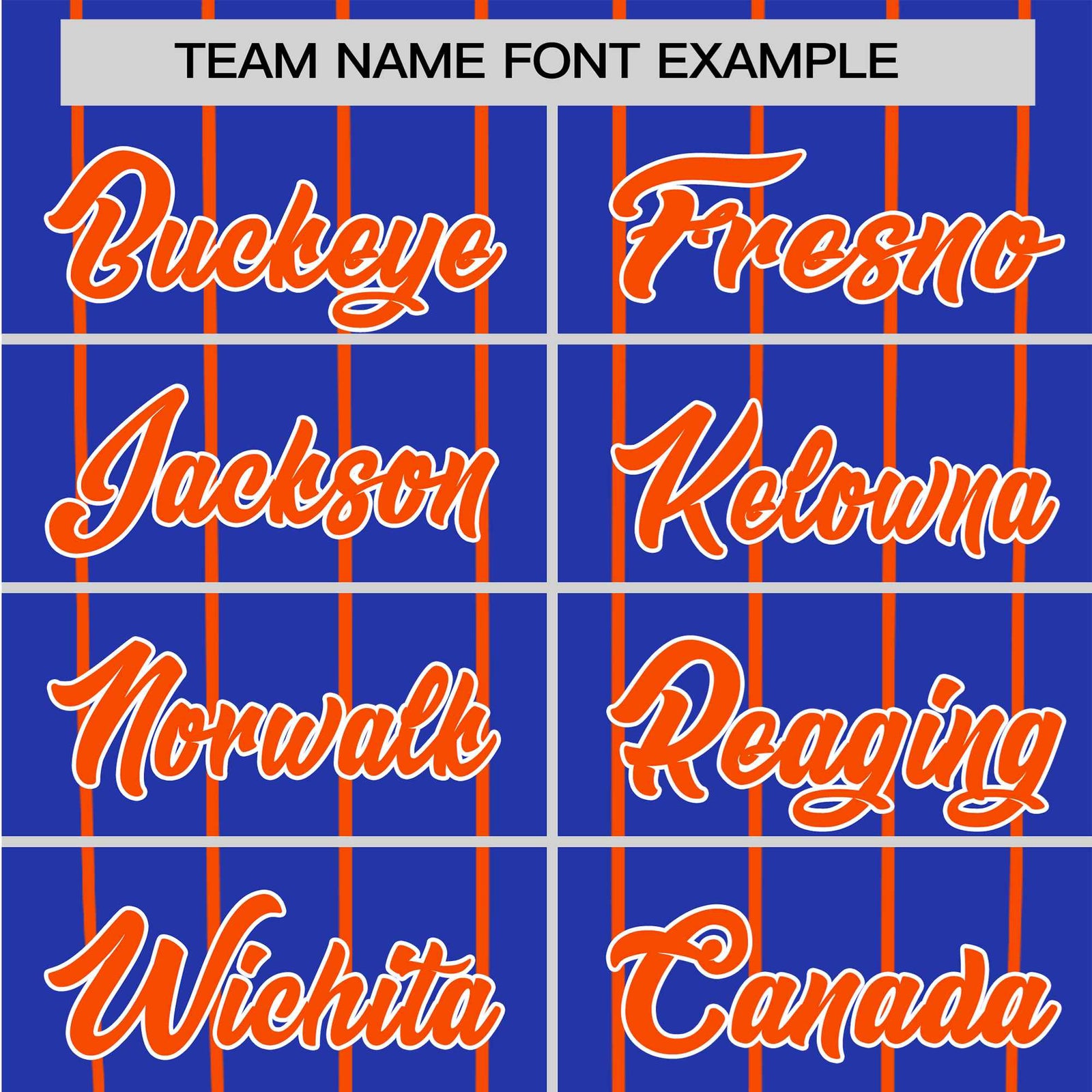 Custom Royal Blue-Orange Pinstripe Authentic Raglan Sleeves Baseball Jersey