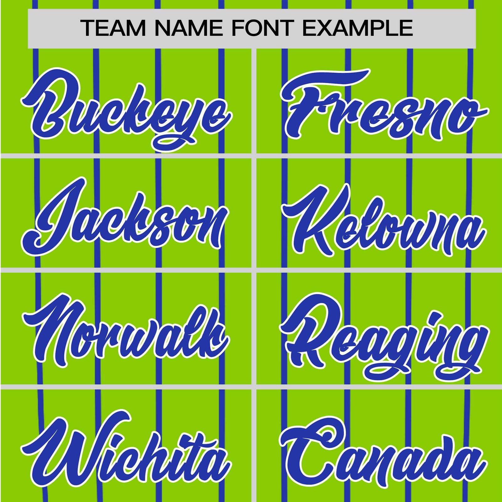 Custom Neon Green-Royal Blue Pinstripe Authentic Raglan Sleeves Baseball Jersey