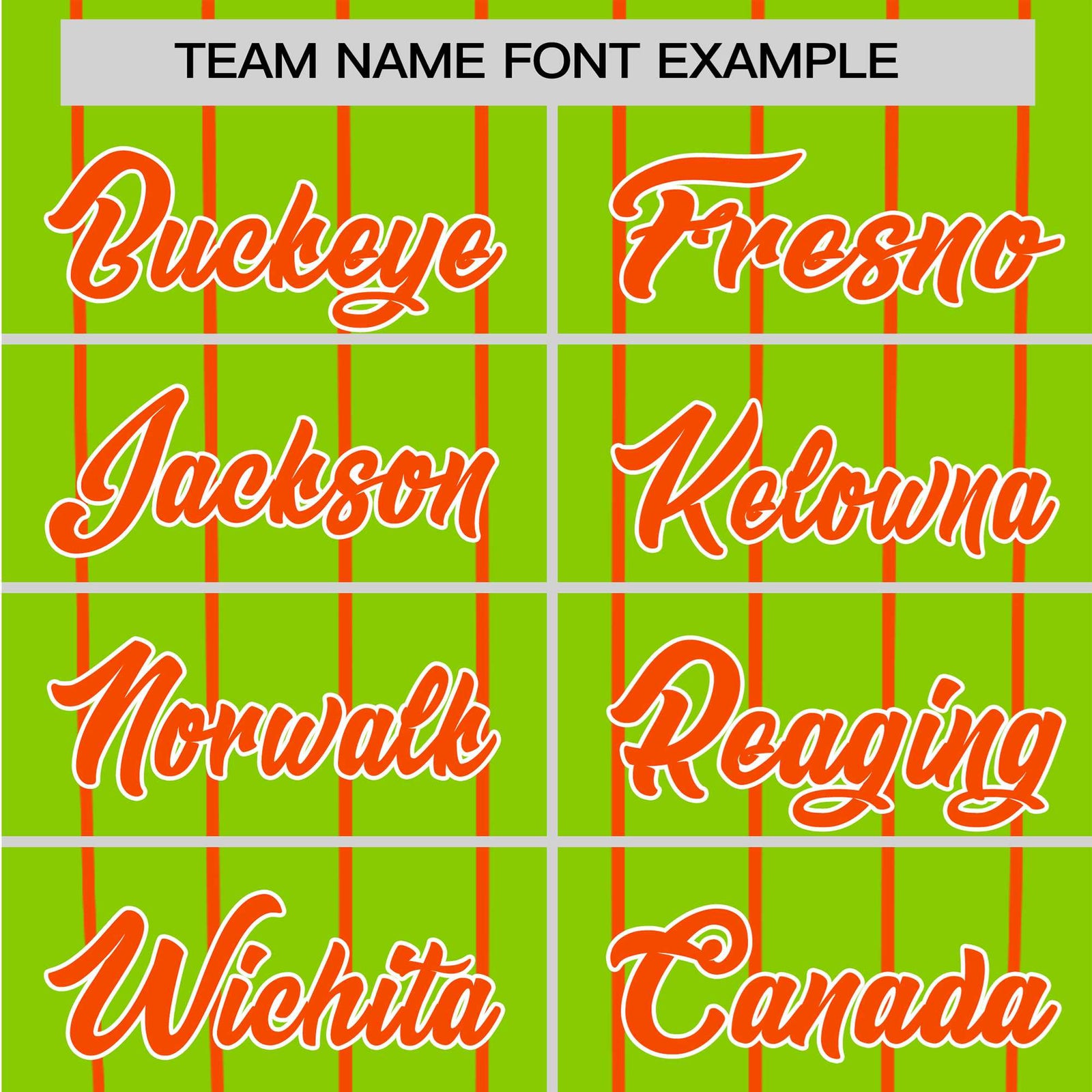 Custom Neon Green Orange Pinstripe Authentic Raglan Sleeves Baseball Jersey