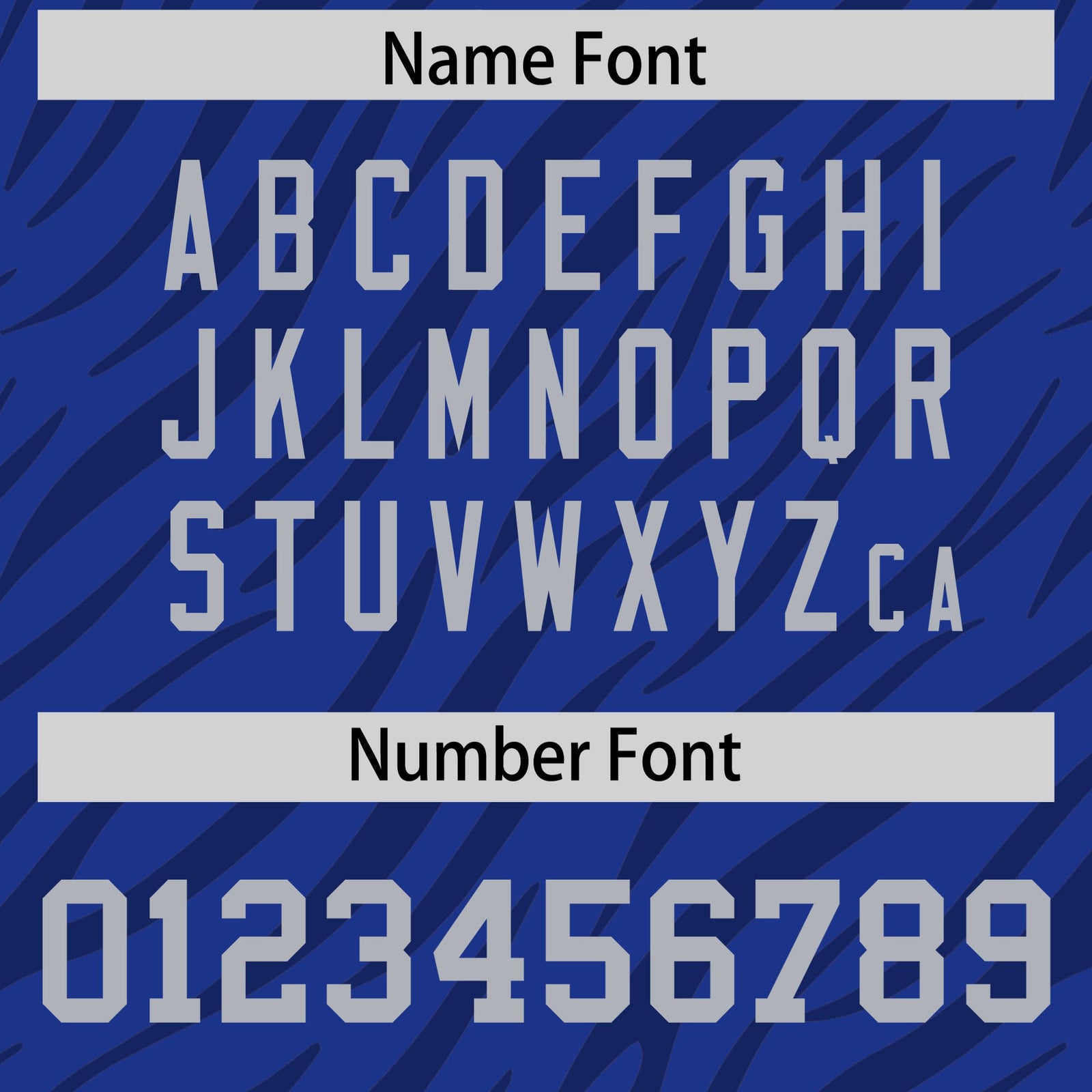 Custom Royal Blue Dark Gray Personalized Tiger Stripe Graffiti Pattern Authentic Football Jersey