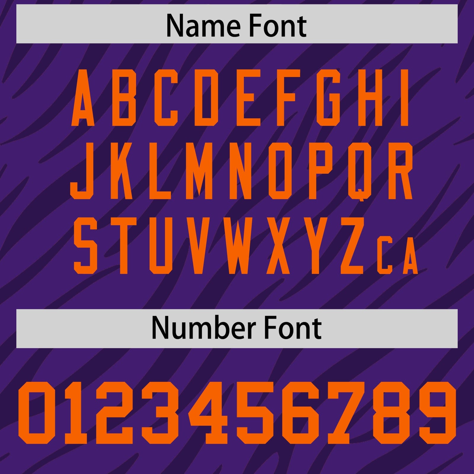 Custom Purple Orange Personalized Tiger Stripe Graffiti Pattern Authentic Football Jersey