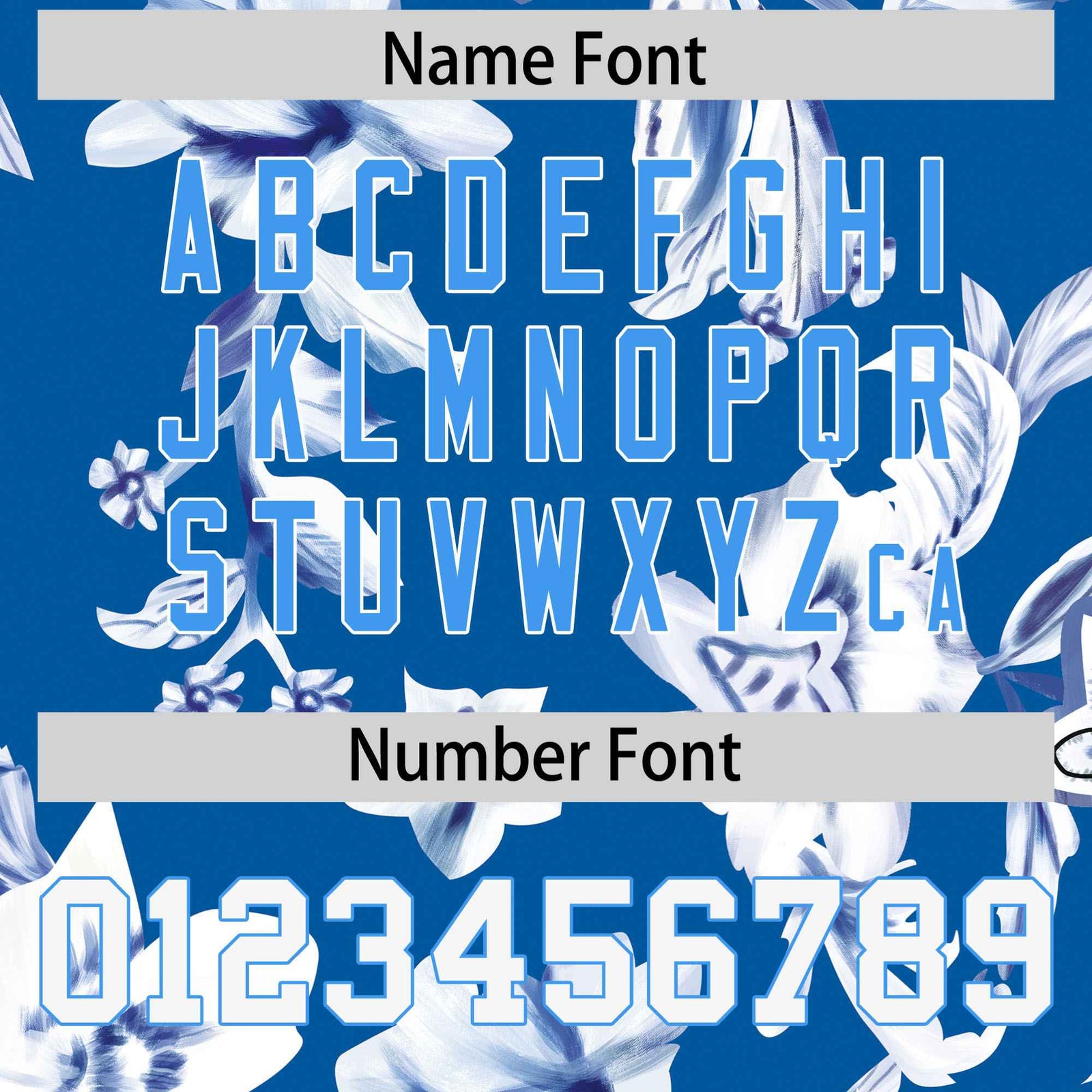 Custom Personalized Flower Blue White Graffiti Pattern Design Authentic Football Jersey