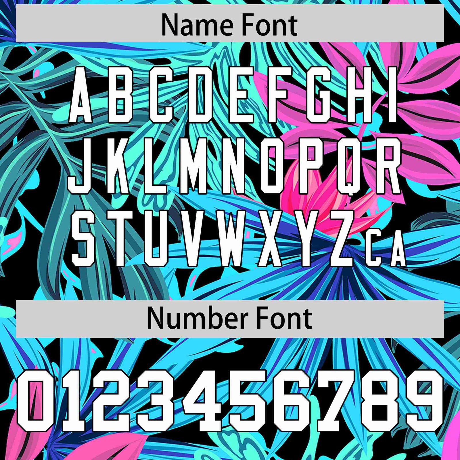 Custom Personalized Football Jersey - Tropical Paradise Design Personalized Name & Number