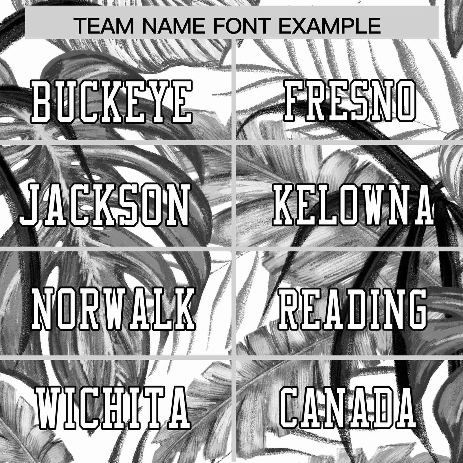 Custom Football Jersey Monochrome Tropical Leaves - Personalized Name & Number