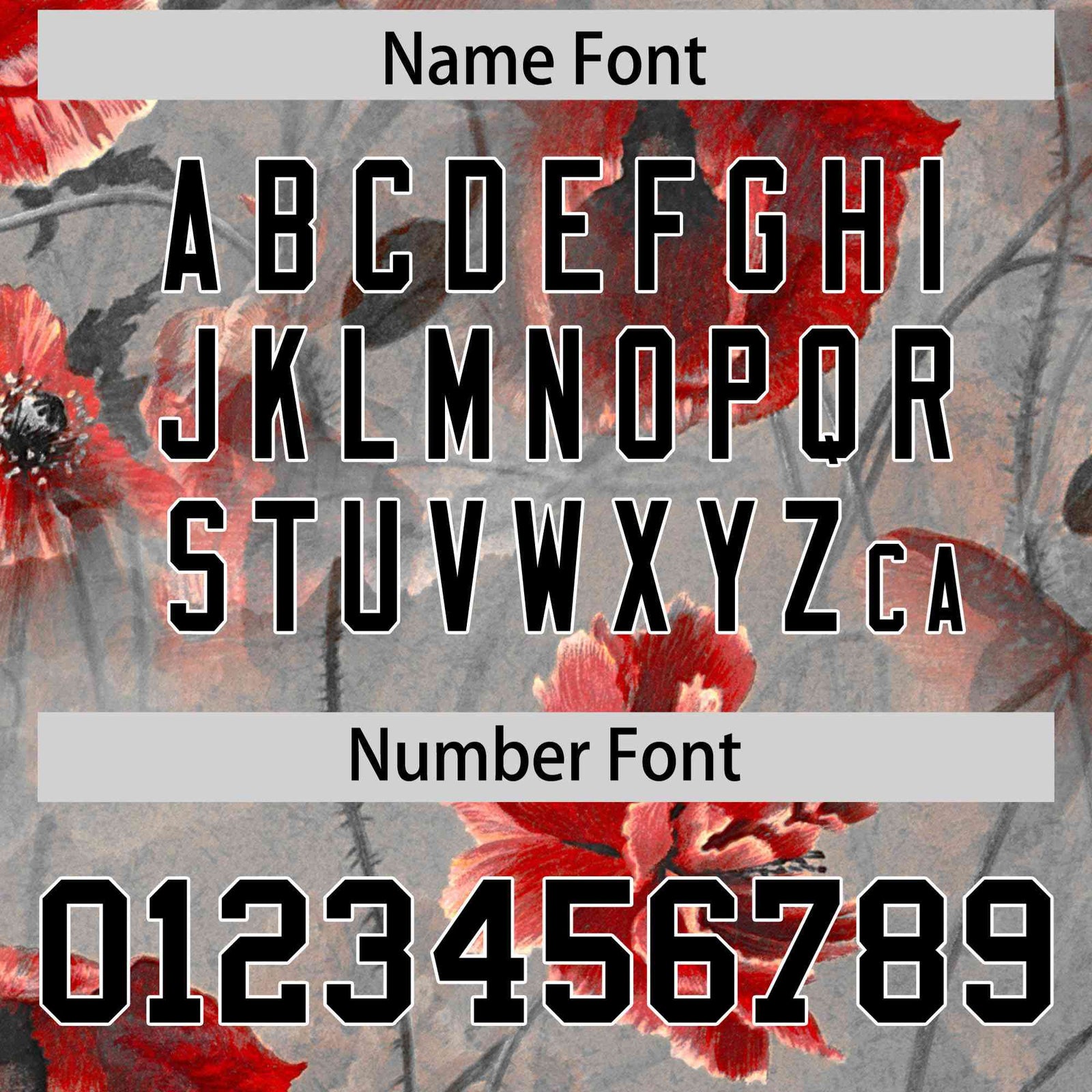 Custom Gray Football Jersey Personalized Name & Number, Vintage Poppy Design