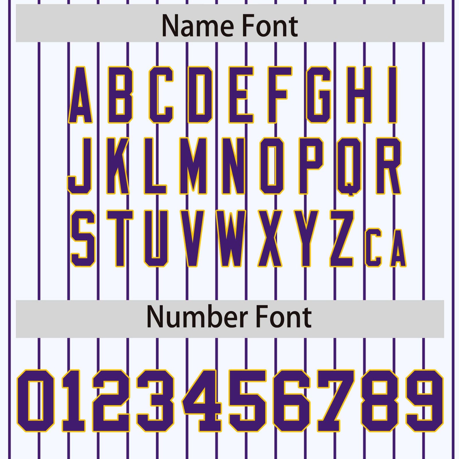 Custom White Purple Pinstripe Glod-Purple Bomber Full-Snap Varsity Letterman Jacket