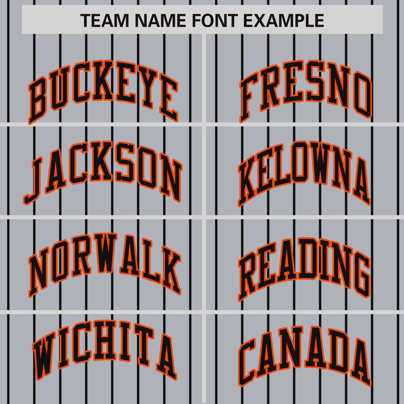 Custom Gray Black Pinstripe Orange-Black Bomber Full-Snap Varsity Letterman Jacket