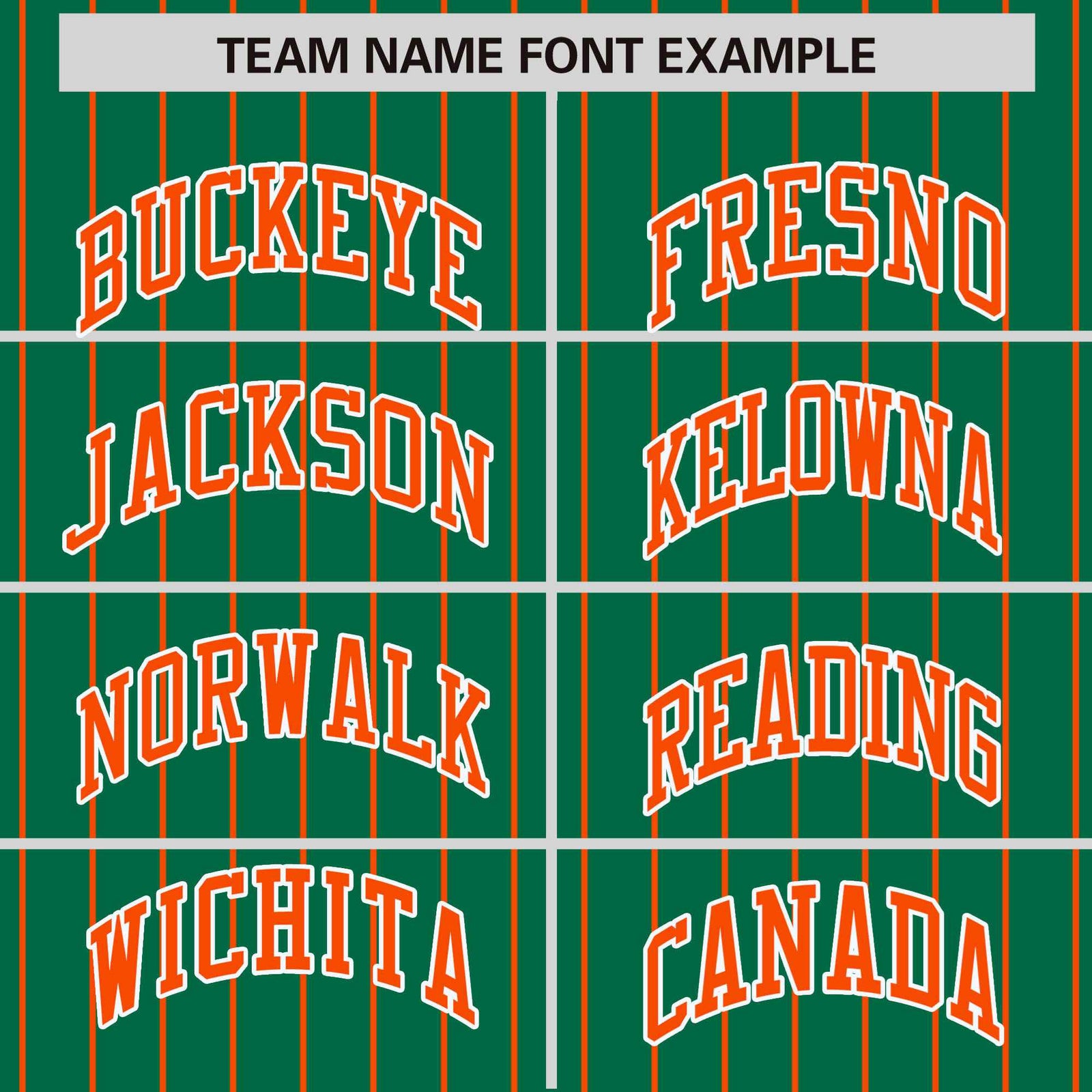 Custom Kelly Green Orange Pinstripe White-Orange Bomber Full-Snap Varsity Letterman Jacket