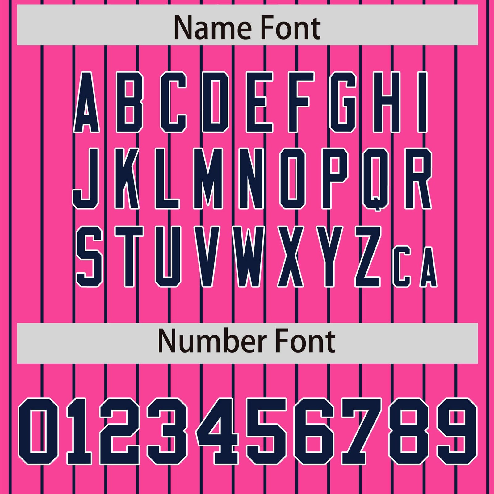 Custom Pink Navy Pinstripe White-Navy Bomber Full-Snap Varsity Letterman Jacket