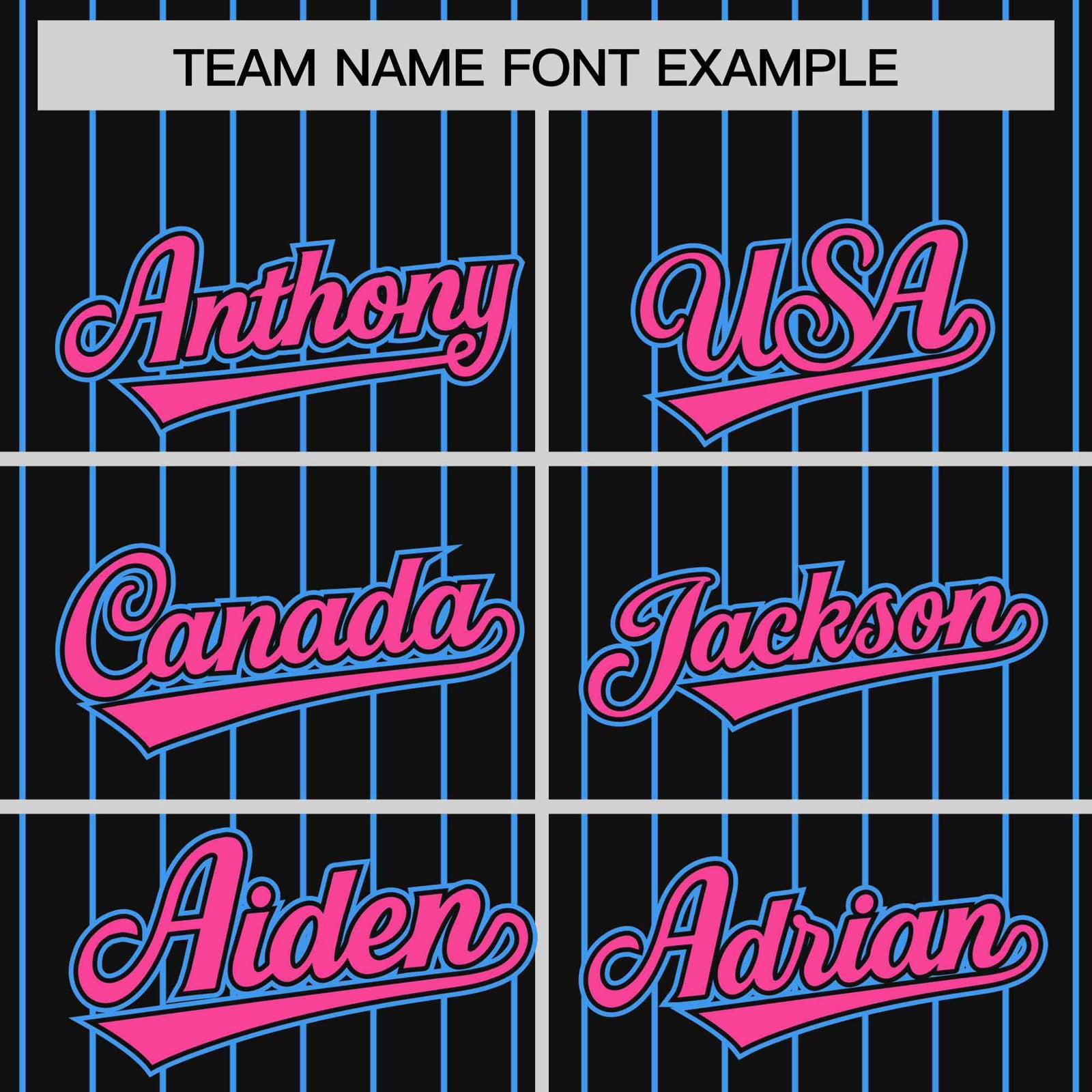 Custom Black Blue Pinstripe Blue-Pink Bomber Full-Snap Varsity Letterman Jacket