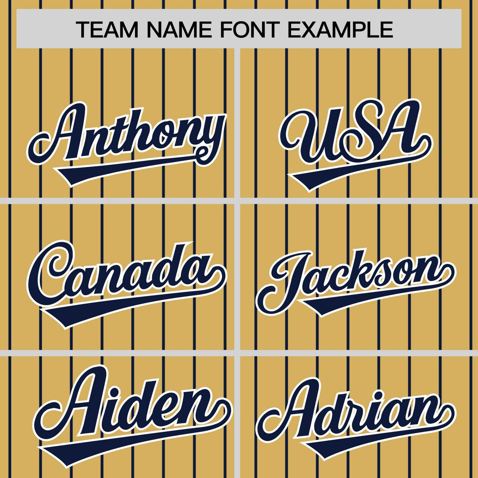 Custom Old Gold Navy Pinstripe White-Navy Bomber Full-Snap Varsity Letterman Jacket