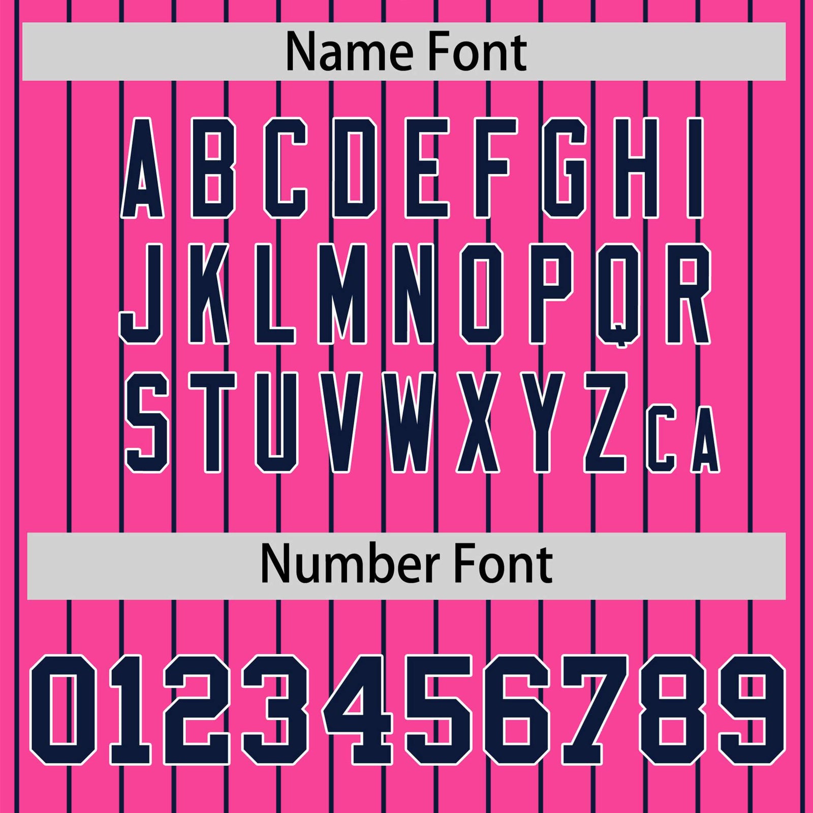 Custom Pink Navy Pinstripe White-Navy Bomber Full-Snap Varsity Letterman Jacket