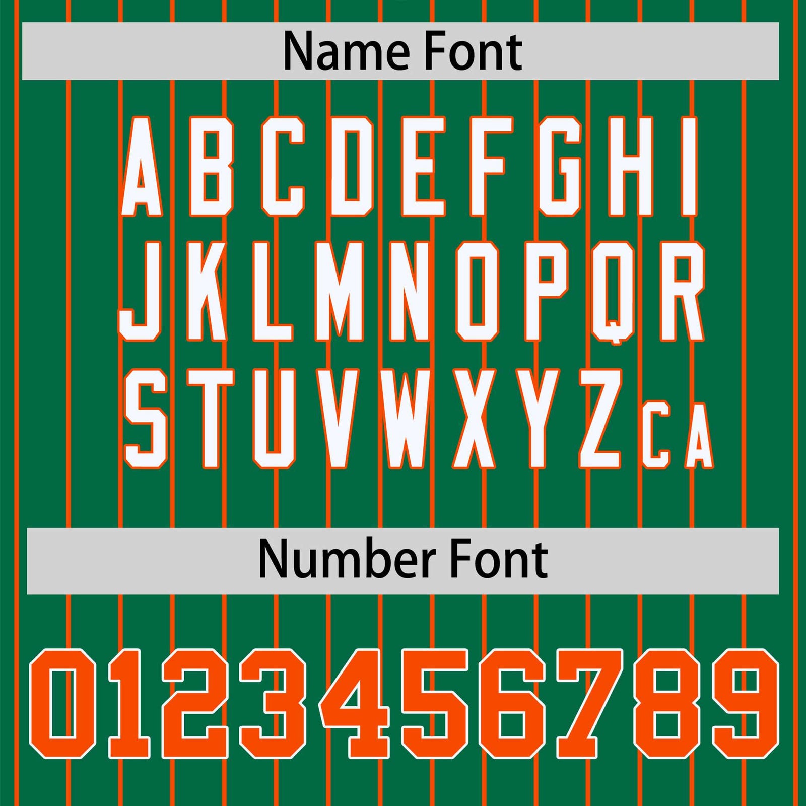 Custom Kelly Green Orange Pinstripe White-Orange Bomber Full-Snap Varsity Letterman Jacket