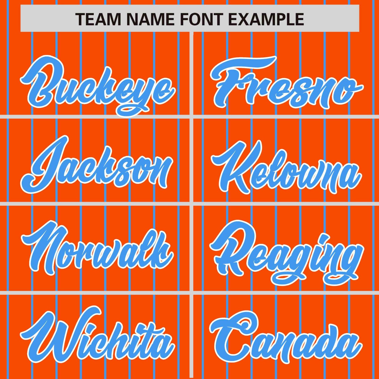 Custom Orange Powder-Blue Pinstripe White Powder-Blue Bomber Full-Snap Varsity Letterman Jacket