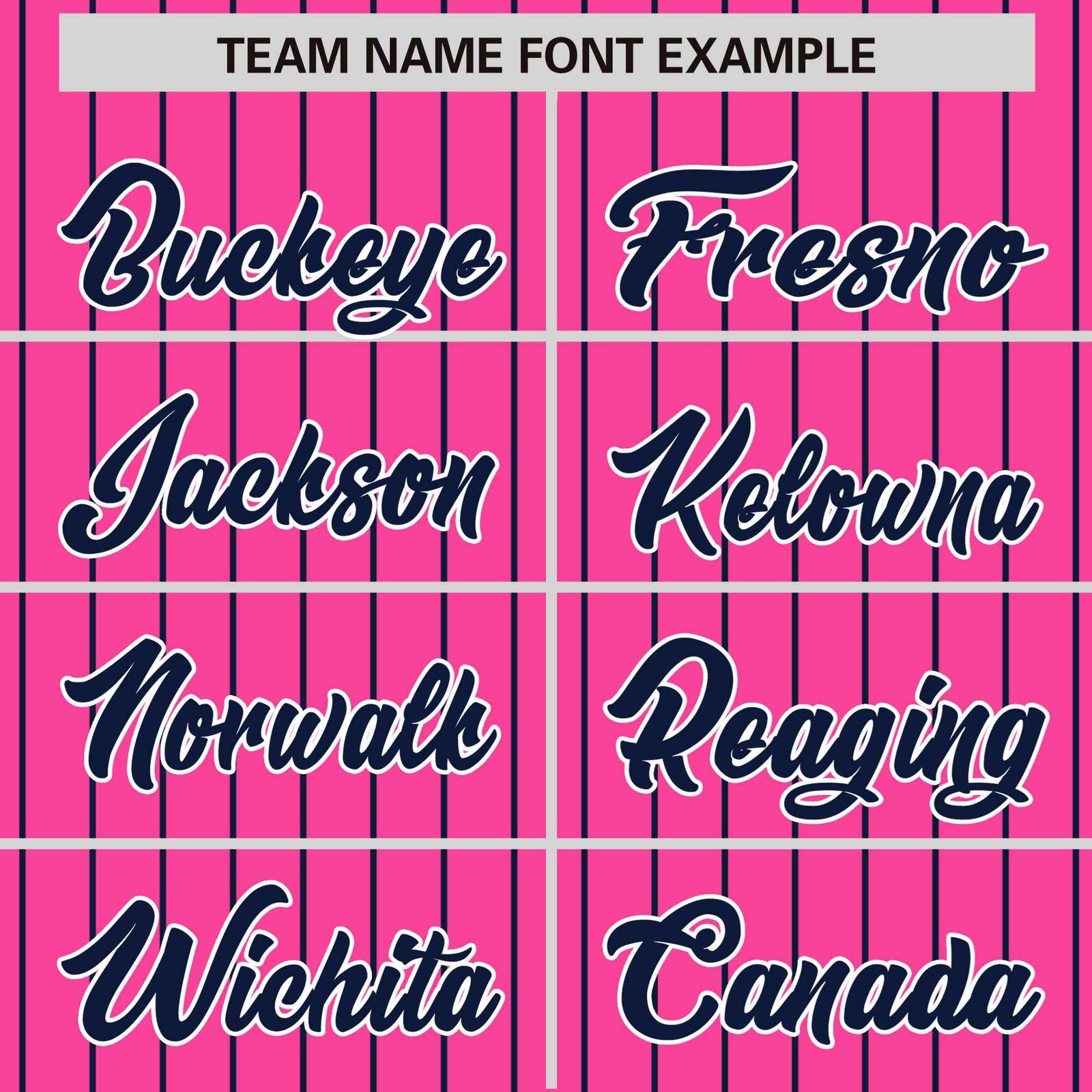 Custom Pink Navy Pinstripe White-Navy Bomber Full-Snap Varsity Letterman Jacket