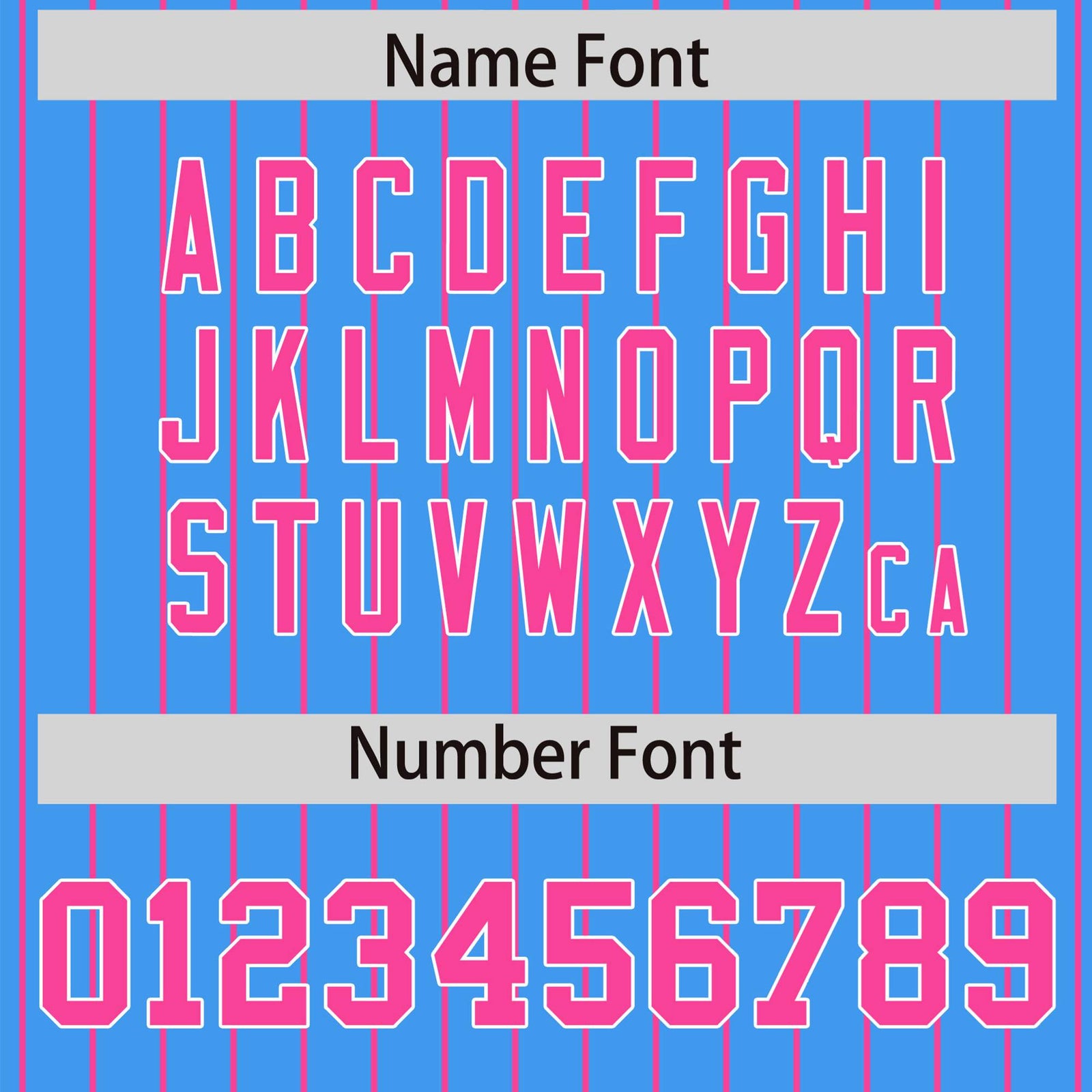 Custom Powder Blue Pink Pinstripe White-Pink Bomber Full-Snap Varsity Letterman Jacket