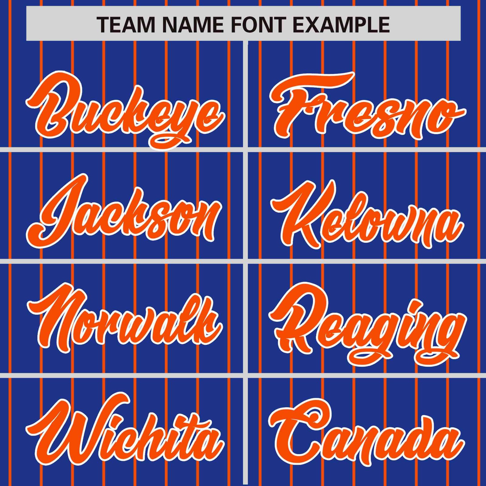 Custom Royal-Blue Orange Pinstripe White-Orange Bomber Full-Snap Varsity Letterman Jacket