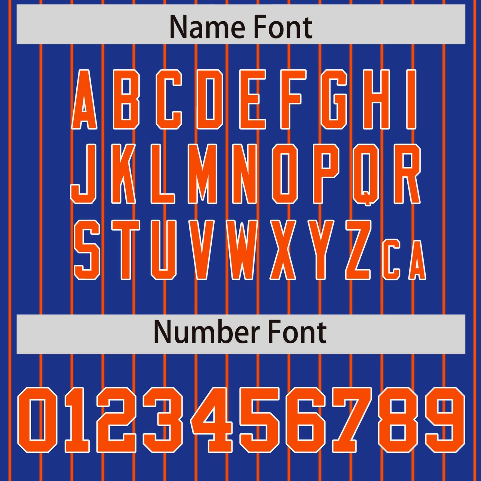 Custom Royal-Blue Orange Pinstripe White-Orange Bomber Full-Snap Varsity Letterman Jacket