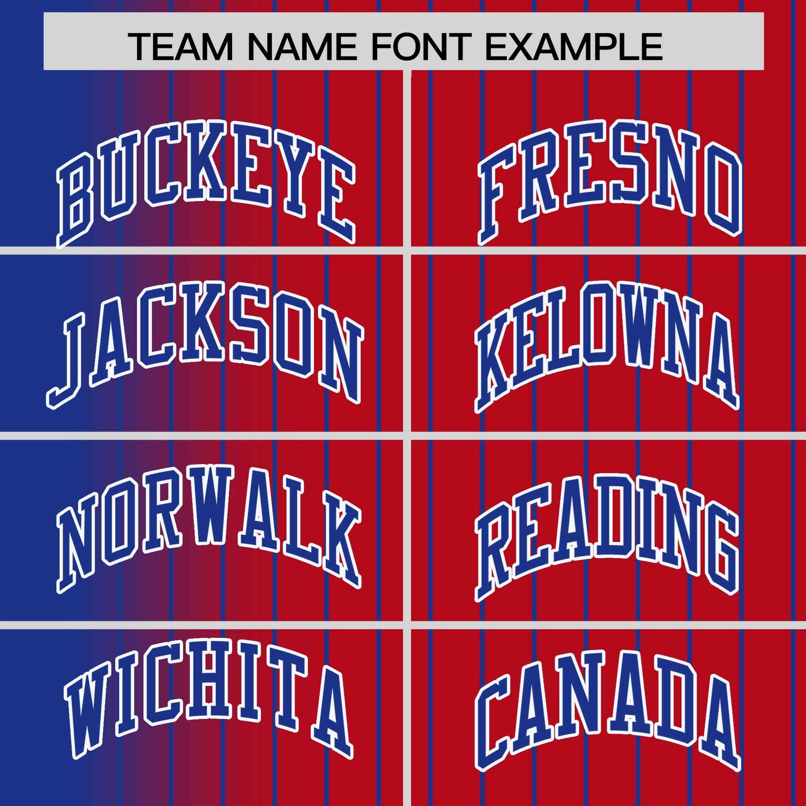 Custom Red Royal Blue Pinstripe White-Royal Blue Gradient Fashion Varsity Full-Snap Jacket