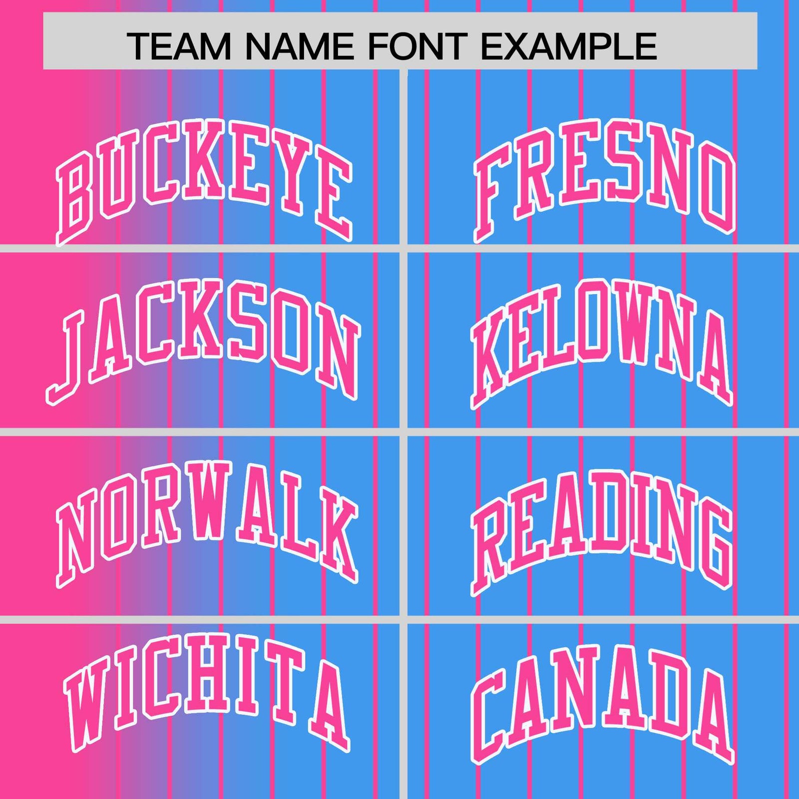 Custom Powder Blue Pink Pinstripe White-Pink Gradient Fashion Varsity Full-Snap Jacket