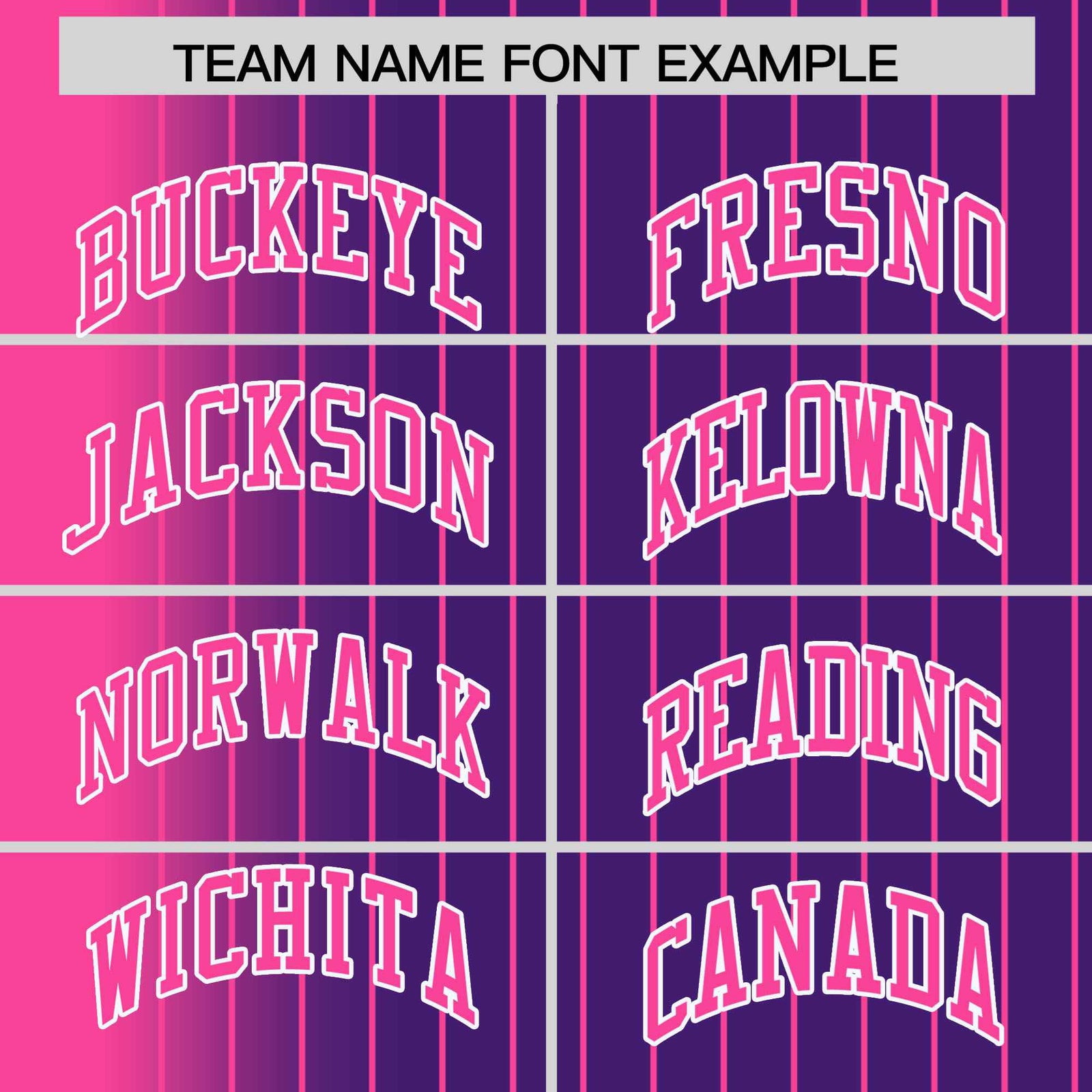 Custom Purple Pink Pinstripe White-Pink Gradient Fashion Varsity Full-Snap Jacket