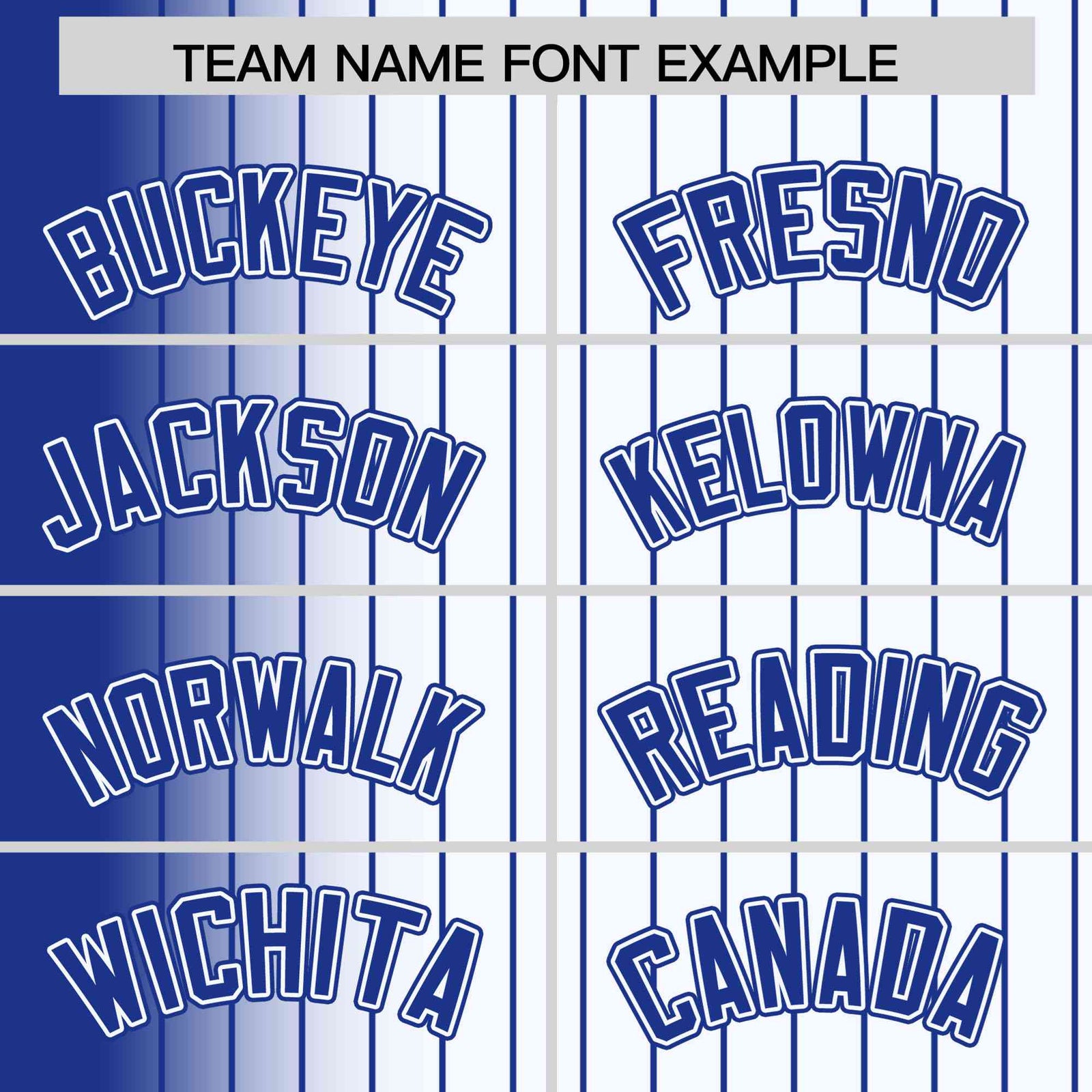 Custom White Royal Blue Pinstripe Royal Blue-White Gradient Fashion Varsity Full-Snap Jacket