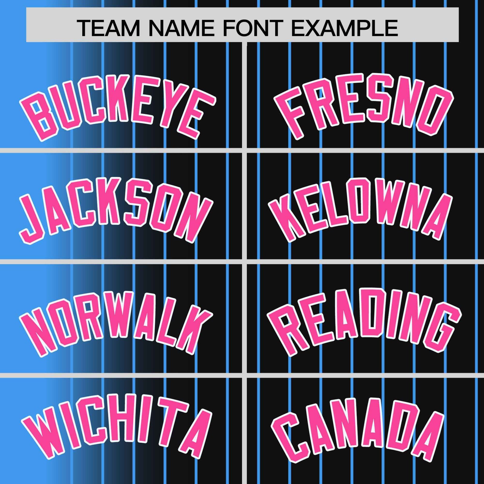 Custom Black Powder Blue Pinstripe Pink-Powder Blue Gradient Fashion Varsity Full-Snap Jacket