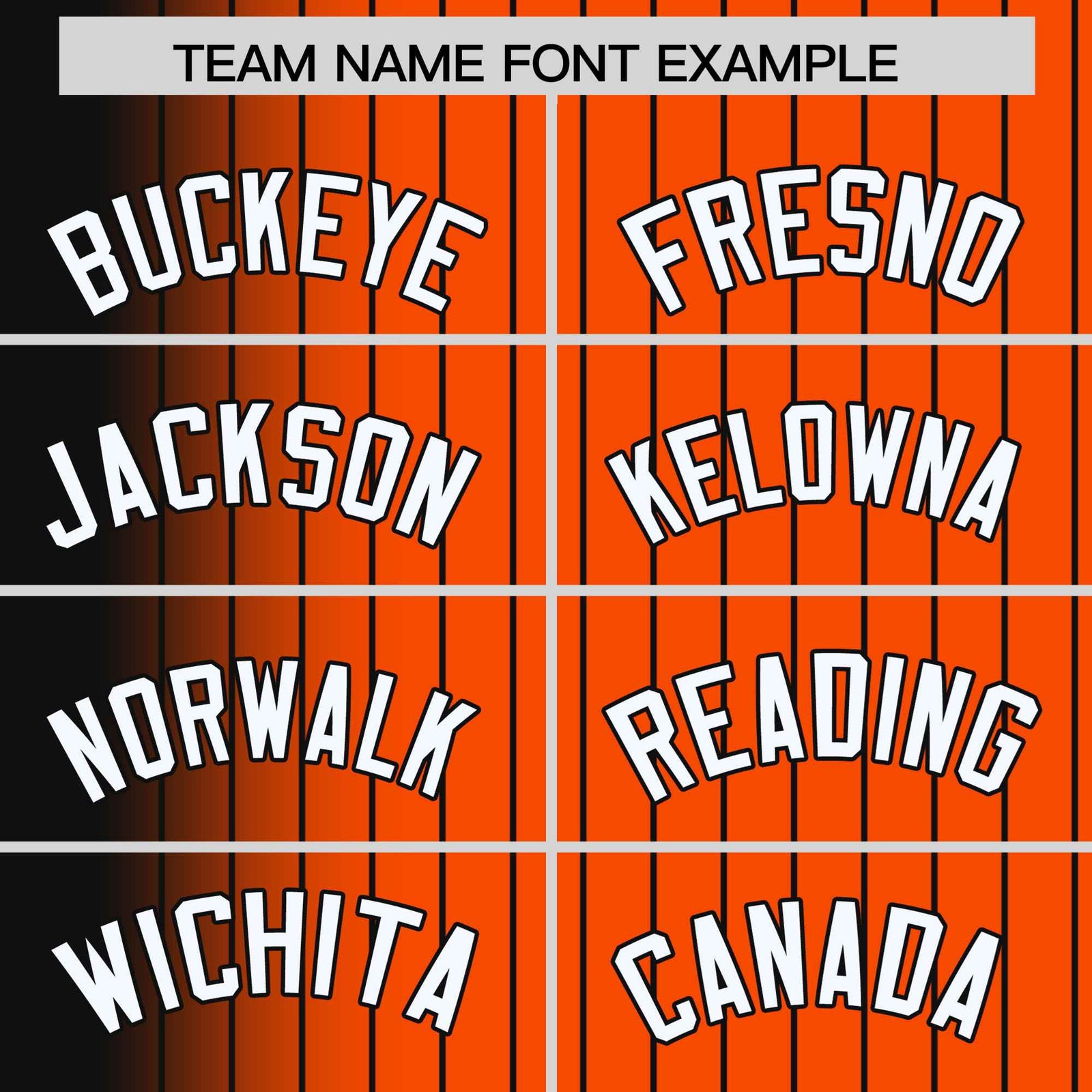 Custom Orange Black Pinstripe White-Black Gradient Fashion Varsity Full-Snap Jacket