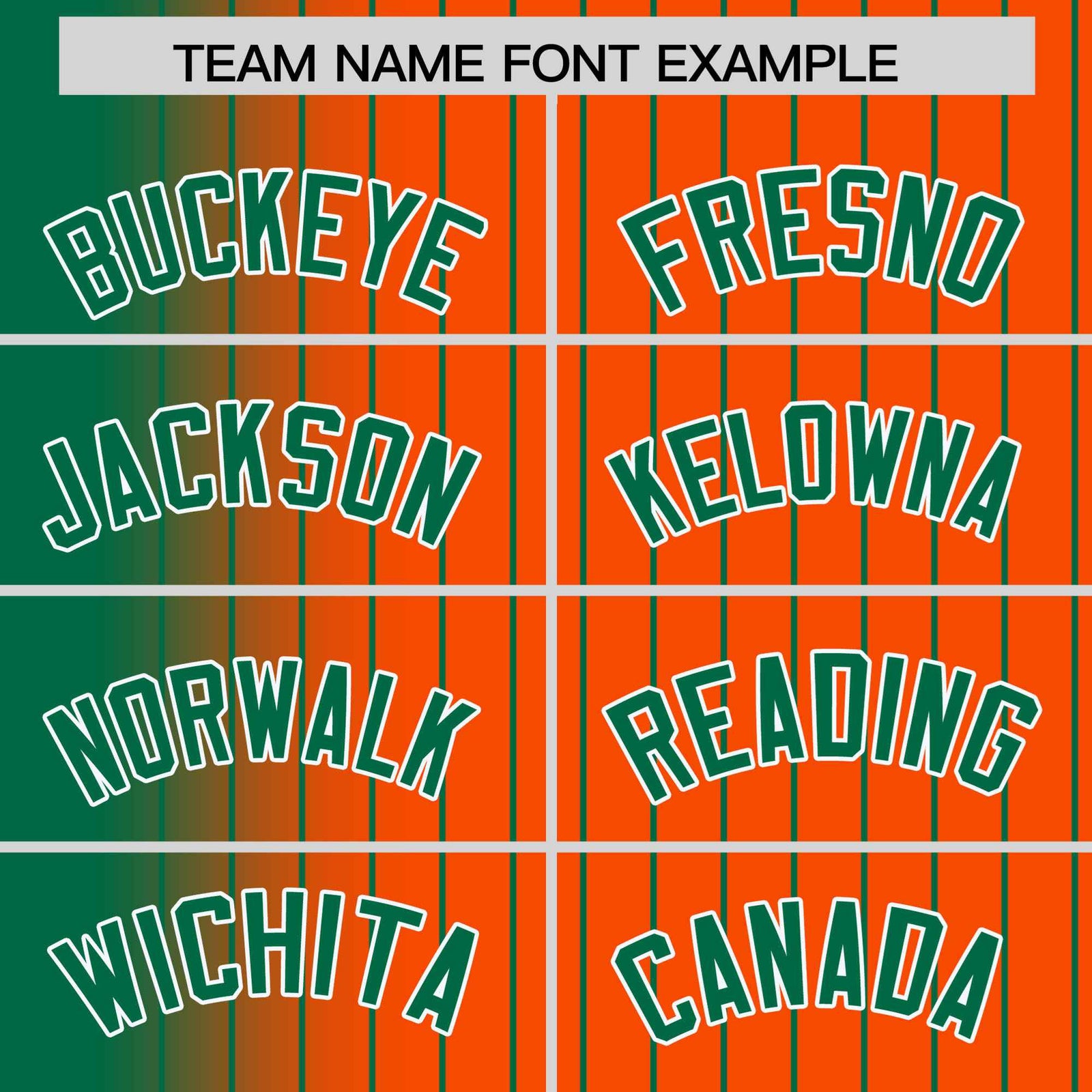 Custom Orange Kelly Green Pinstripe White-Kelly Green Gradient Fashion Varsity Full-Snap Jacket