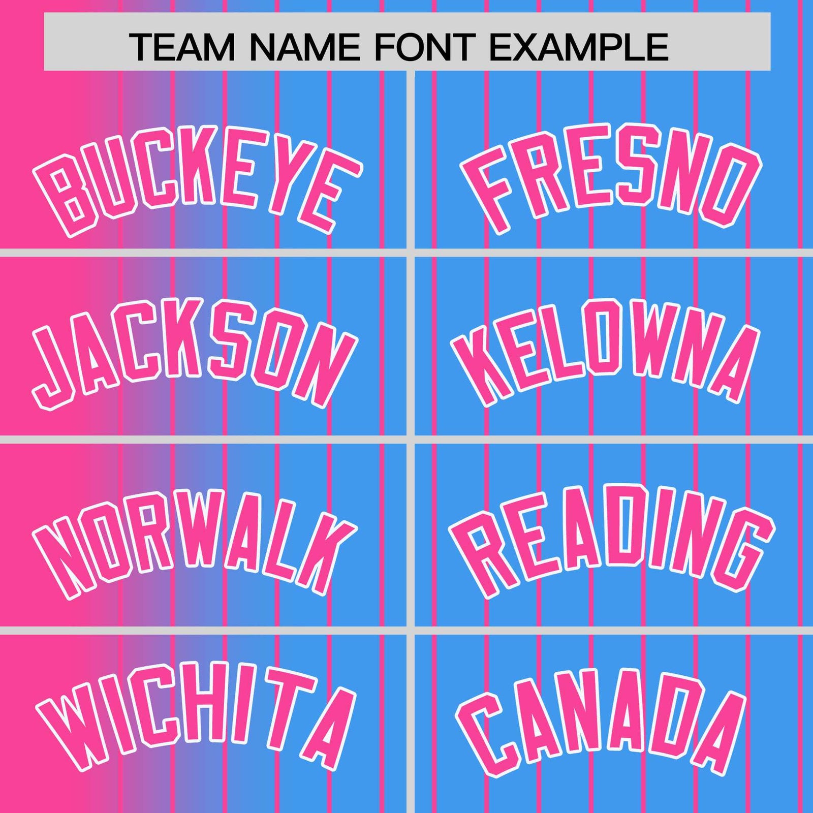 Custom Powder Blue Pink Pinstripe White-Pink Gradient Fashion Varsity Full-Snap Jacket