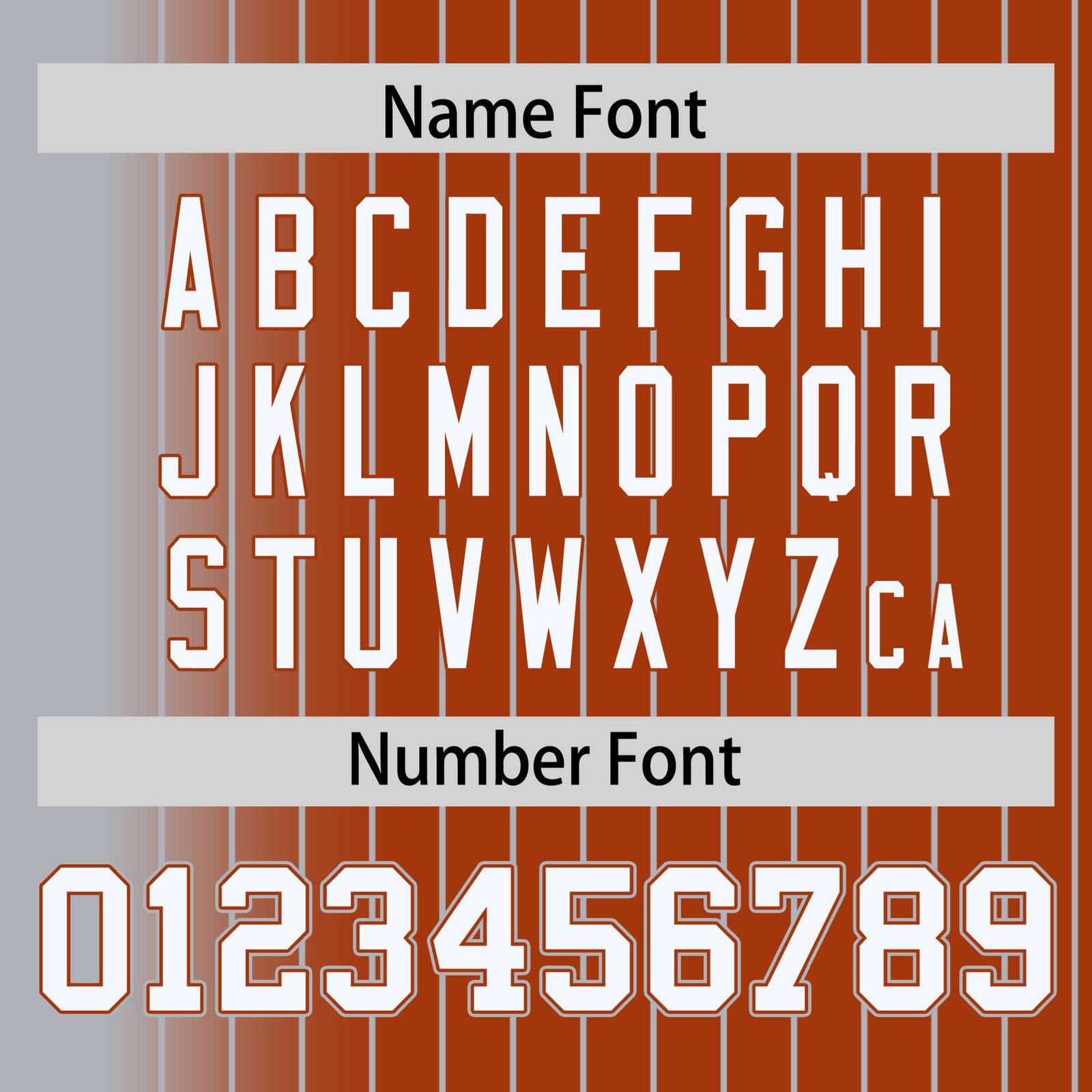 Custom Gray Orange Pinstripe White-Gray Gradient Fashion Varsity Full-Snap Jacket