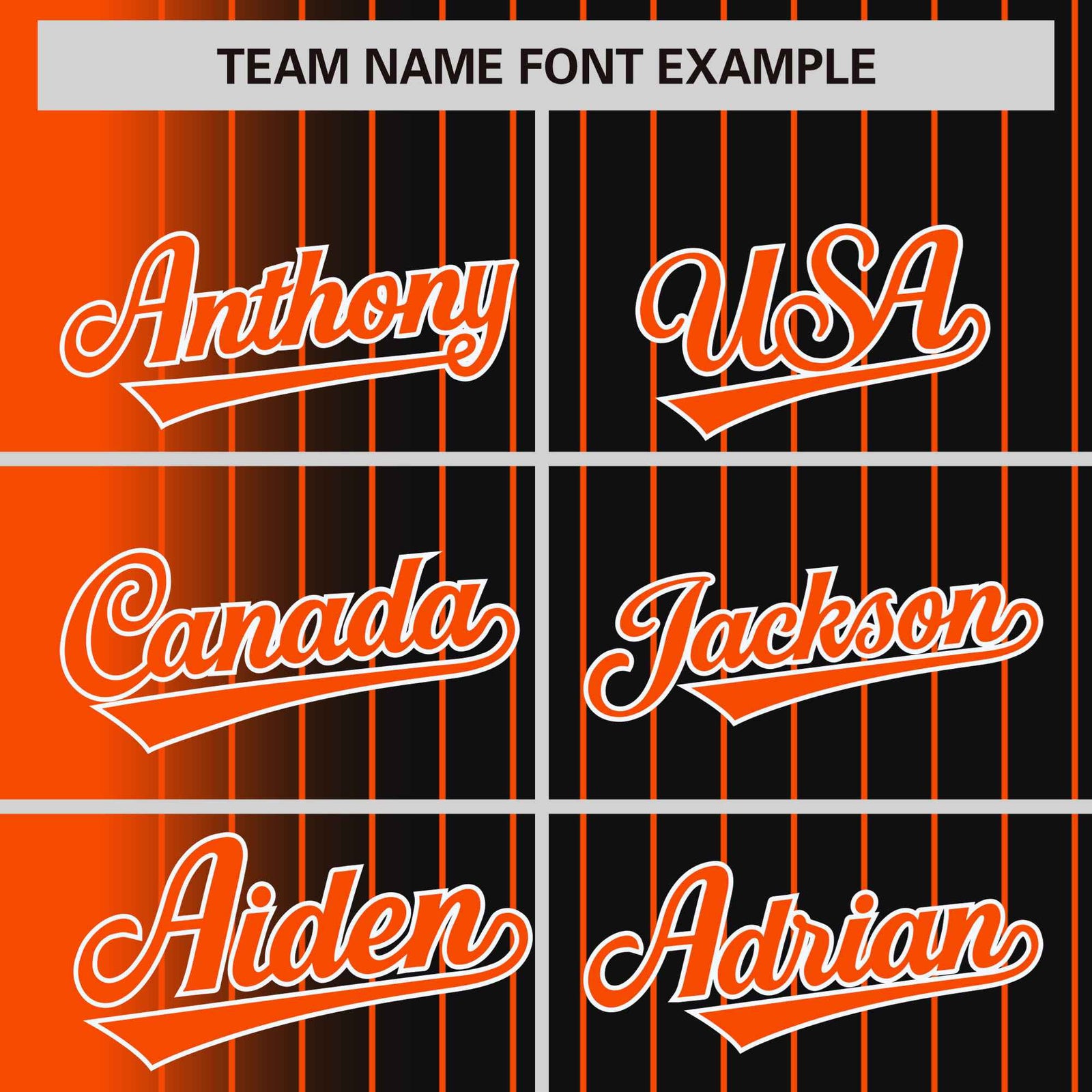 Custom Black Orange Pinstripe Orange-White Gradient Fashion Varsity Full-Snap Jacket